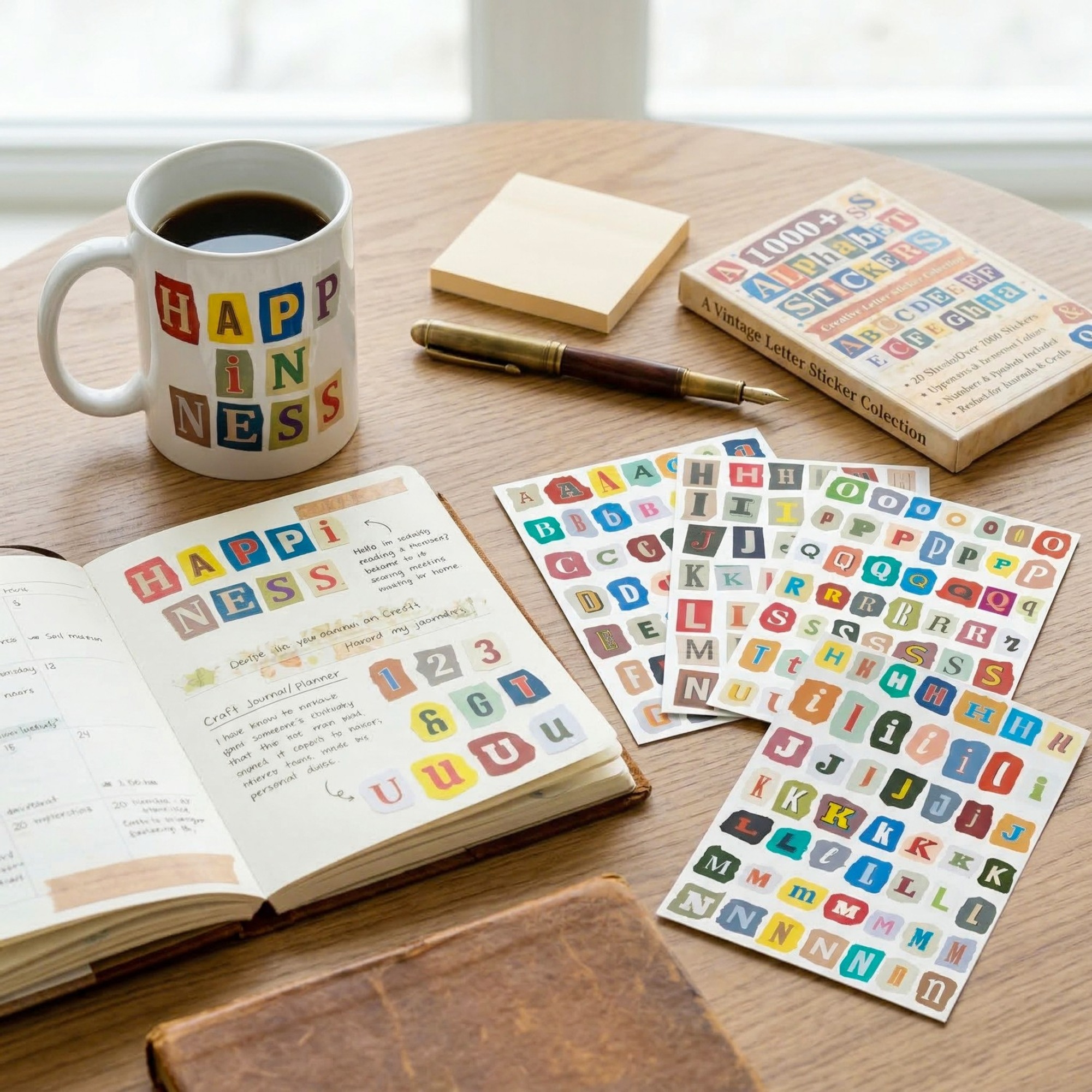 Alphabet Sticker Set für Scrapbooking – 1000 Buchstaben, Groß- und Kleinschreibung