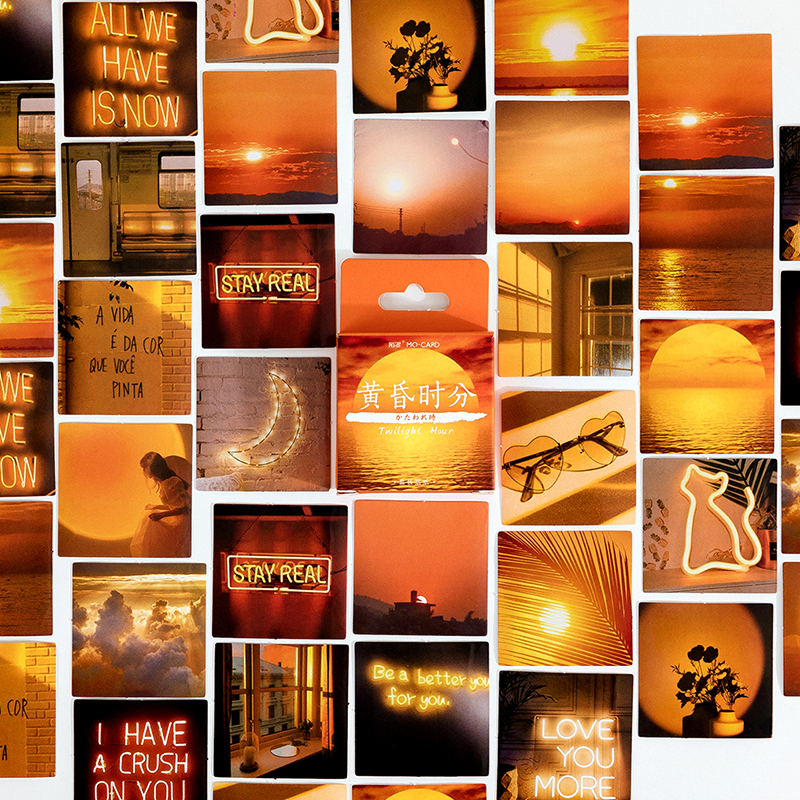 Dämmerungsstunde Sticker, Sticker-Set "Twilight Hour" mit 45 mini Stickern