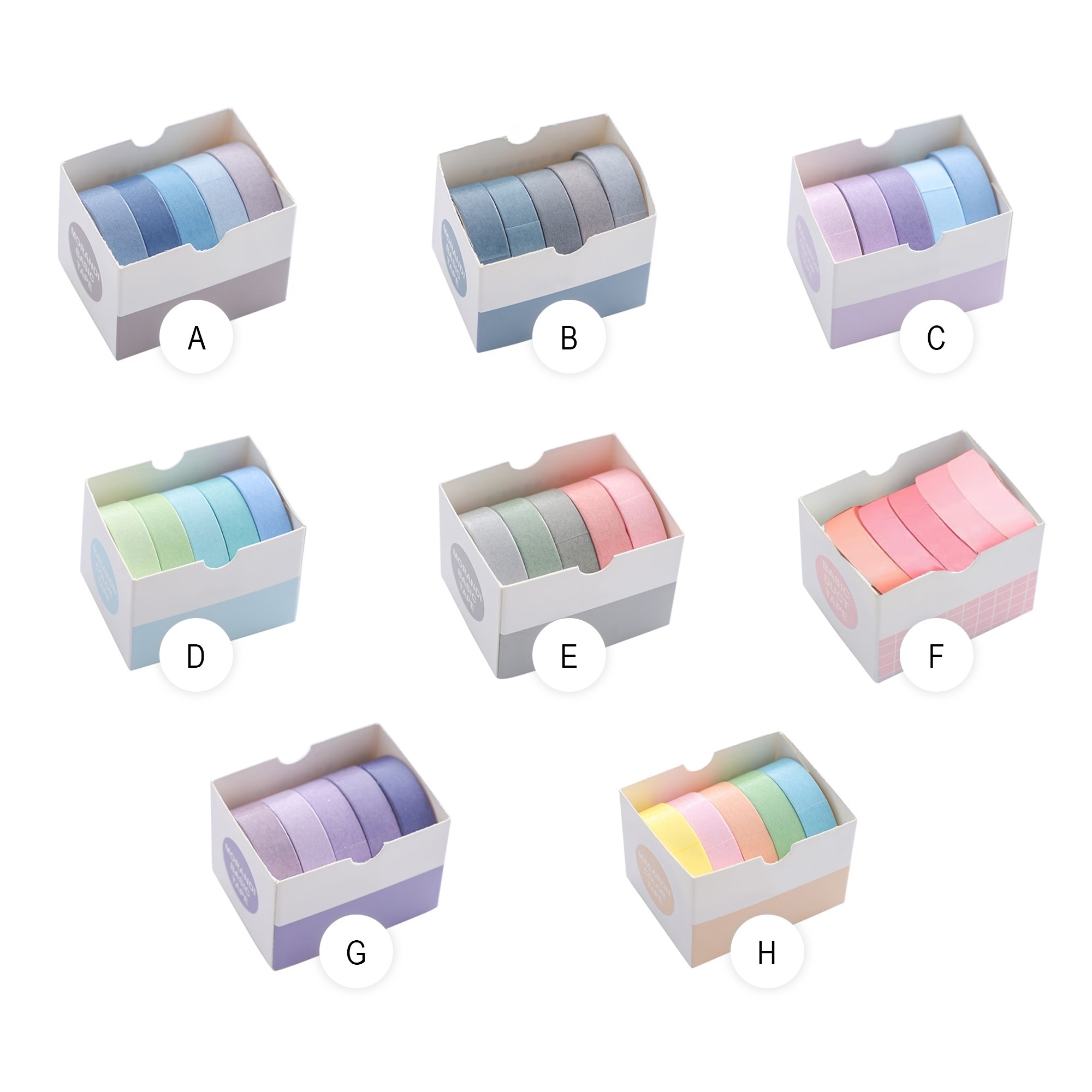Washi Tape Set 5 Rollen – Papier Klebeband für kreatives Basteln