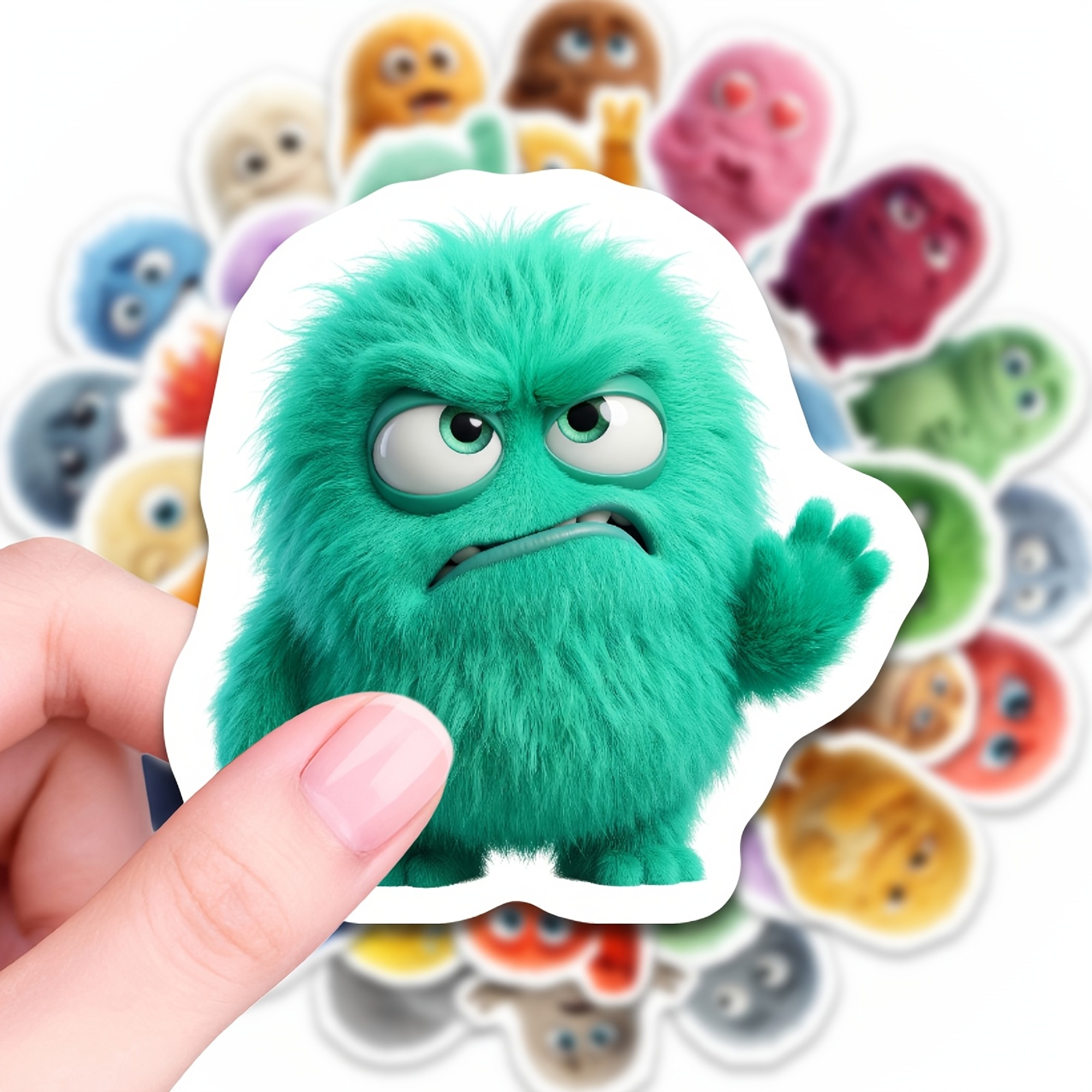 Bunte Monster Sticker Set – 50 Motive aus Papier für kreative Dekoration