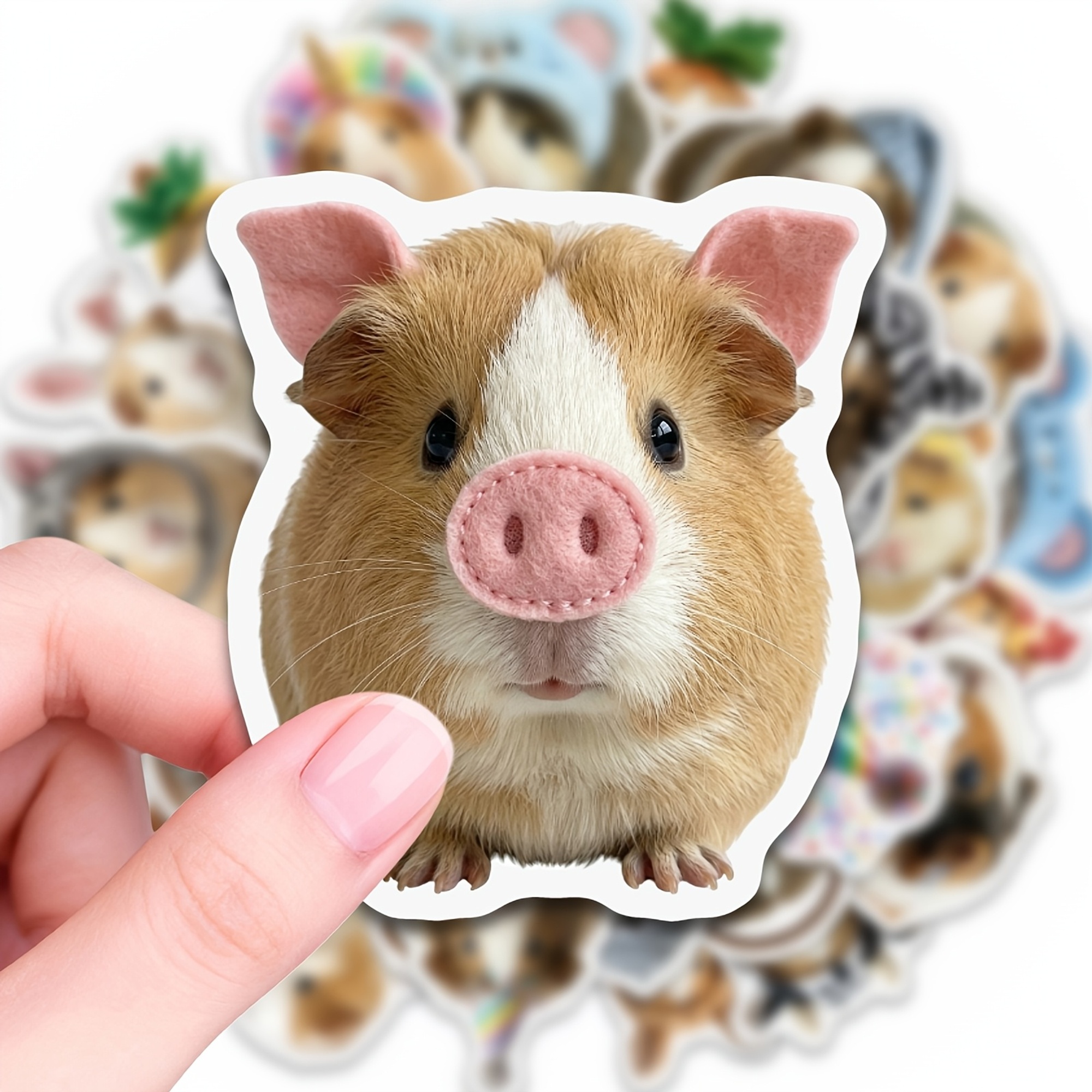 Meerschweinchen Sticker Set – 50 Papiersticker mit Tiermotiven