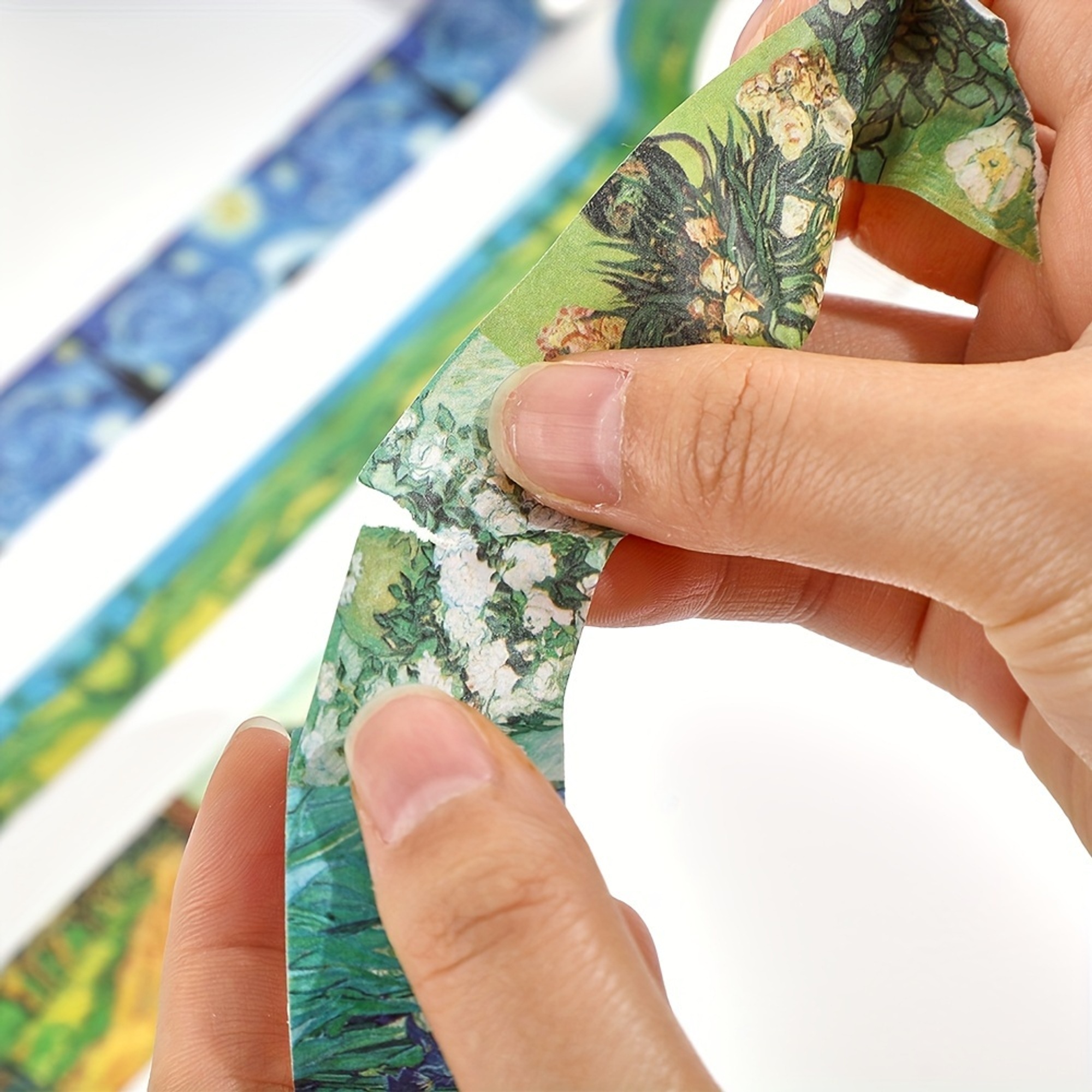 Washi Tape Set Vintage Ölmalerei – 20 Rollen mit Sternenhimmel-Motiven