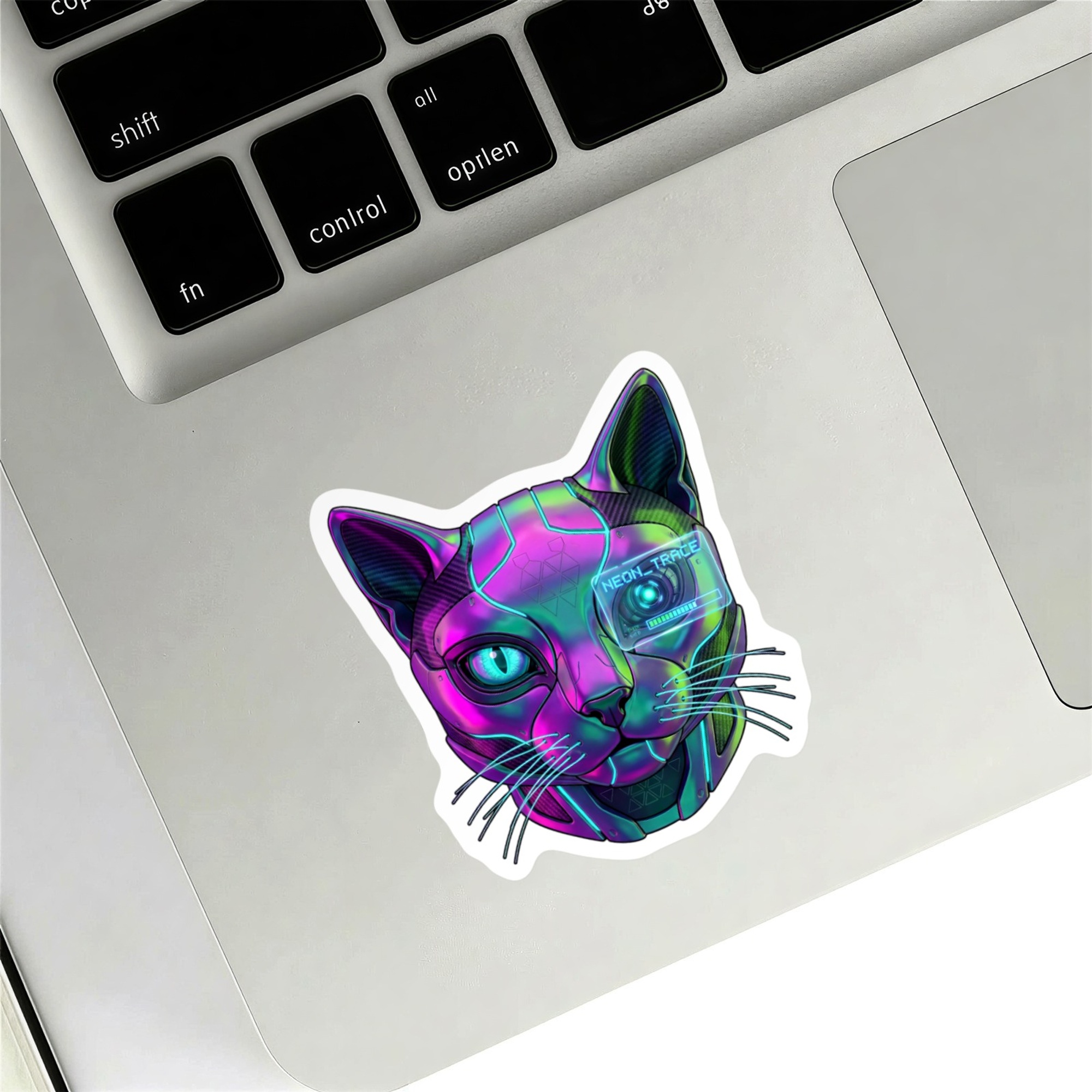 Cyber Vaporwave Sticker Set – 50 Papieraufkleber im Neonstil