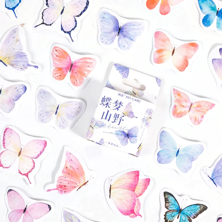 Schmetterlinge Sticker, Sticker-Set "Butterfly" mit 45 mini Stickern