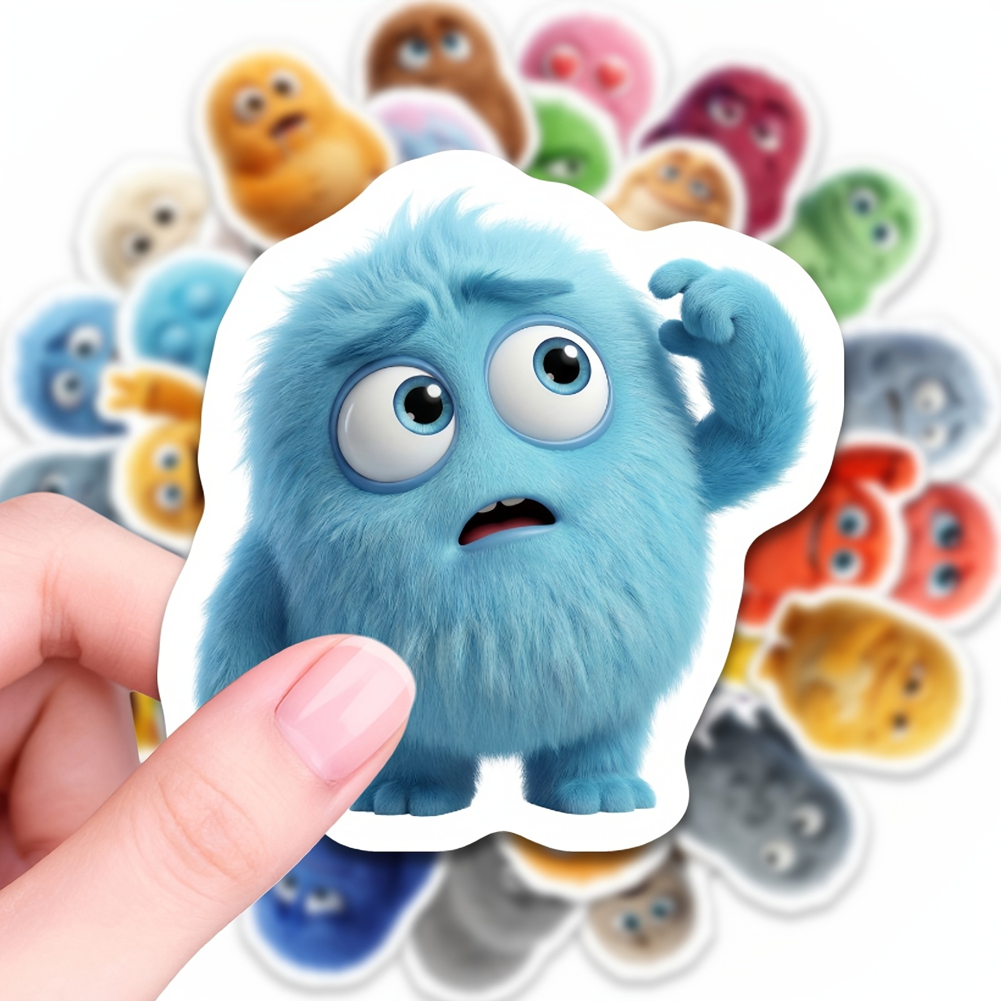 Bunte Monster Sticker Set – 50 Motive aus Papier für kreative Dekoration