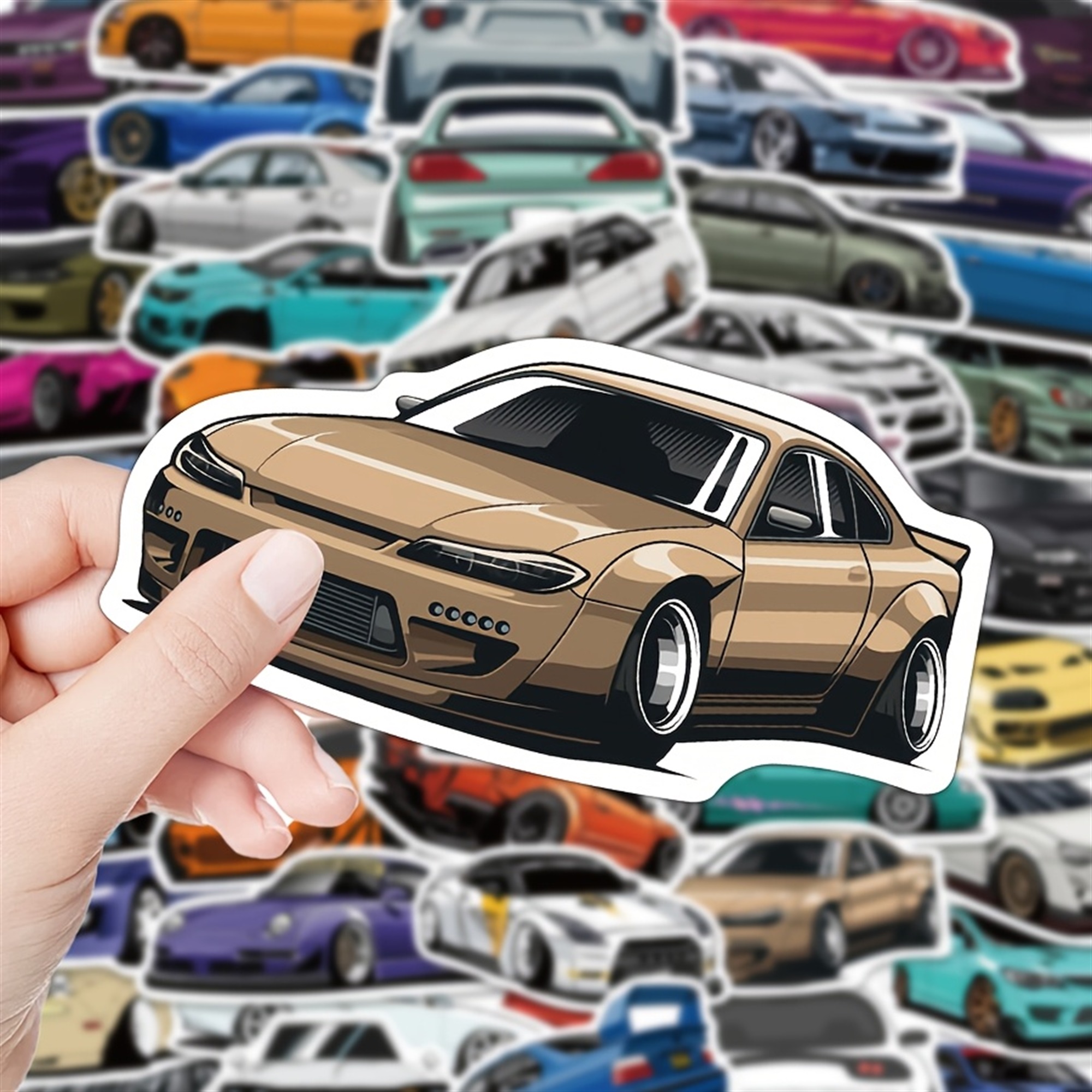 Retro Auto Sticker Set – 50 Cartoon Motive zum Dekorieren