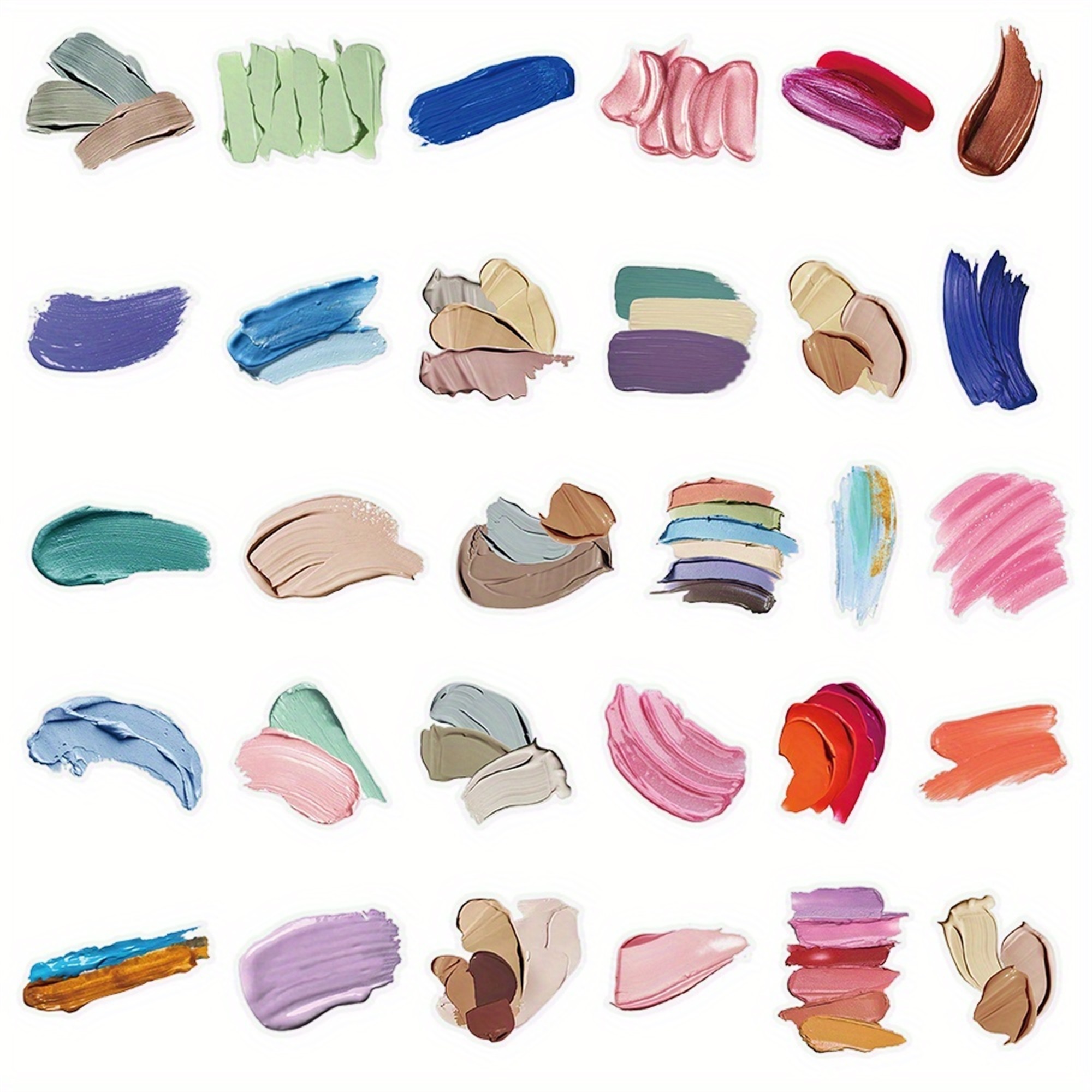 Farbklecks Sticker Set transparent – Bunte Klebe-Etiketten auf PET/PVC Film