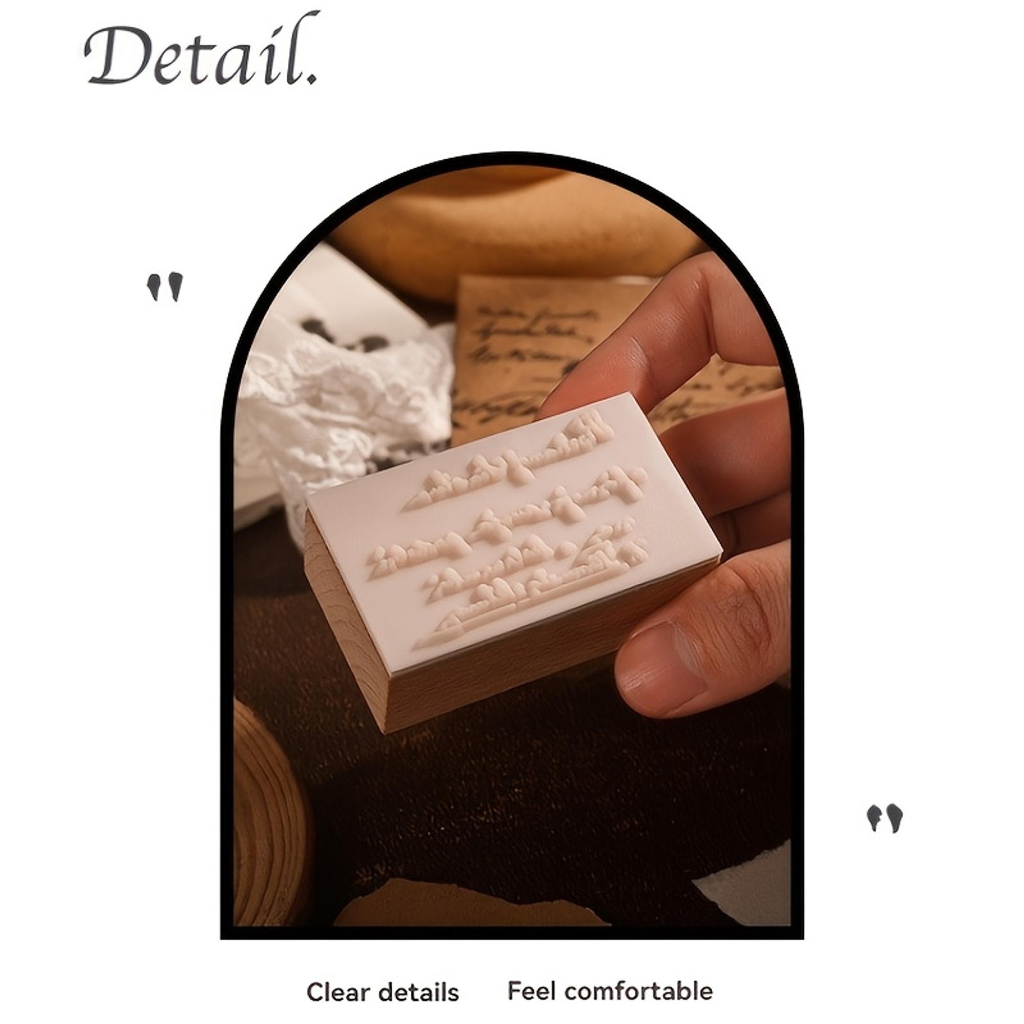 Holzstempel Set inspirierende Sprüche – 8-teilig mit Schreibschrift