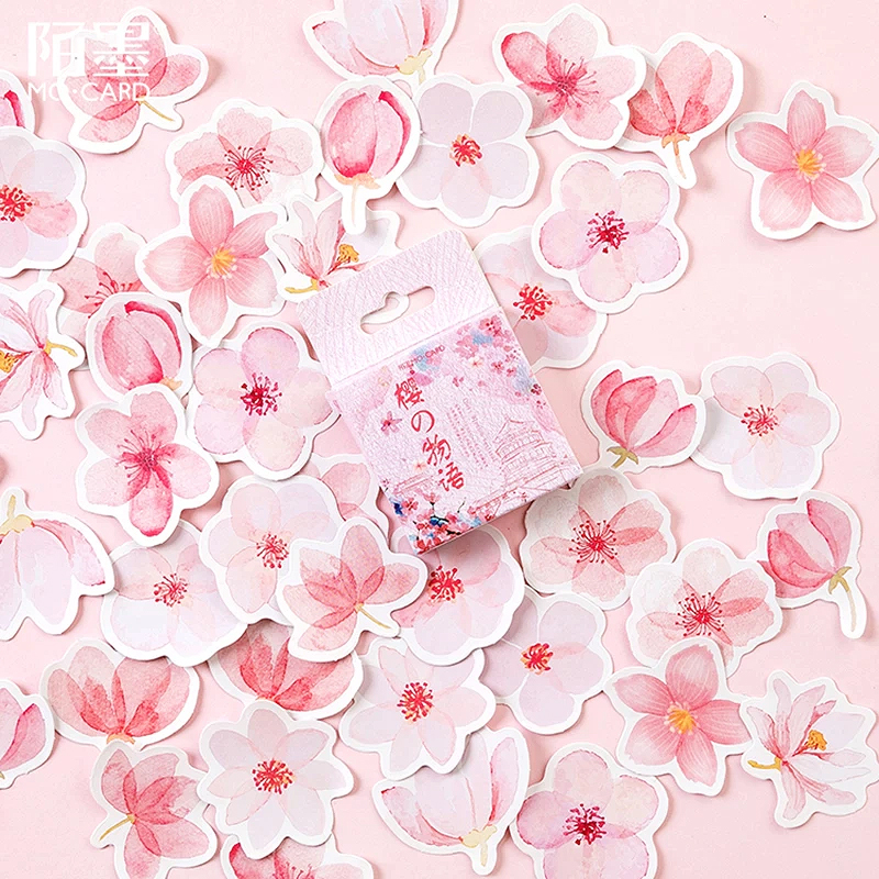 Kirschblüten Sticker, Sticker-Set "Sakura" mit 45 mini Stickern