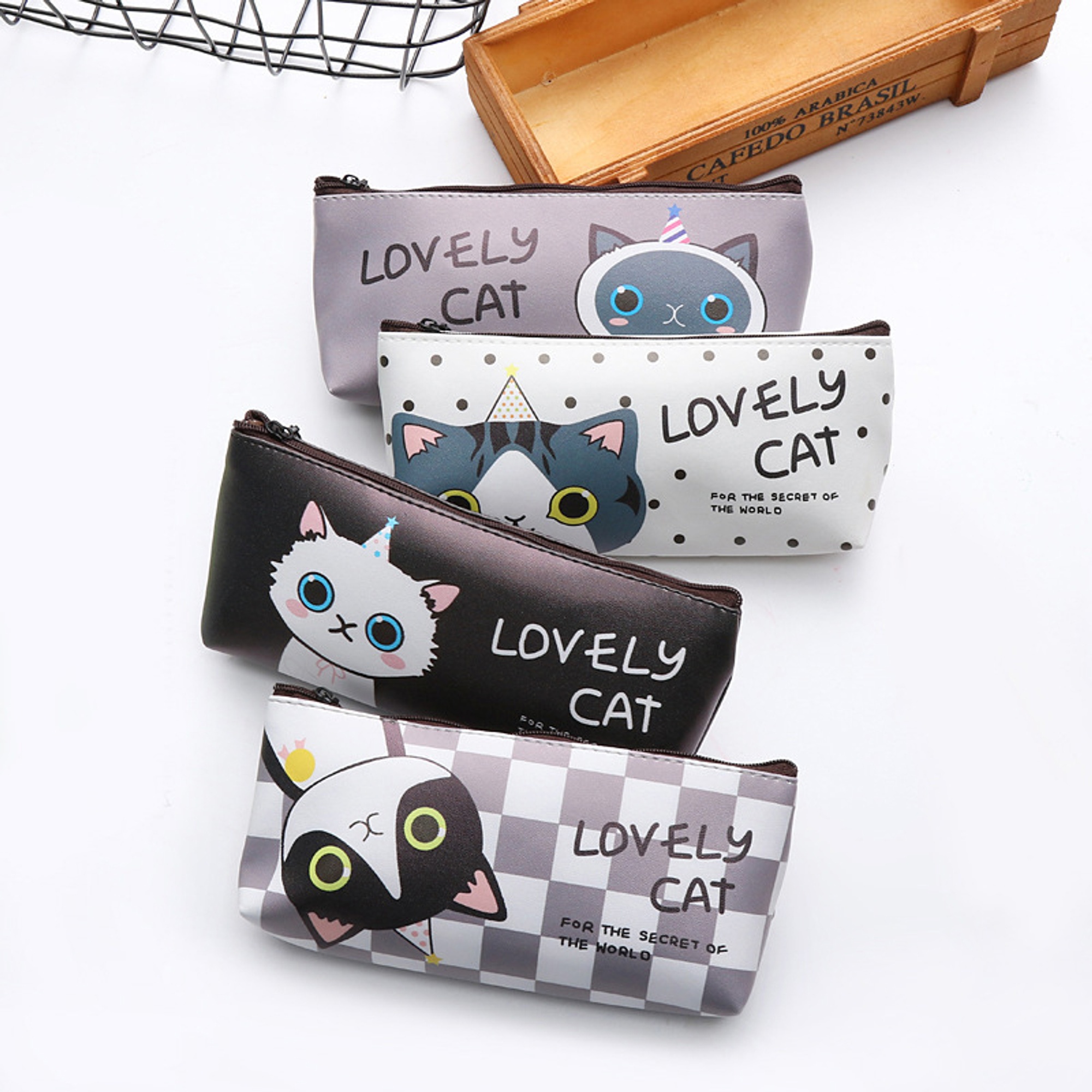 Kawaii Katze Bleistiftetui Mädchen – Silikon Mäppchen für Kinder