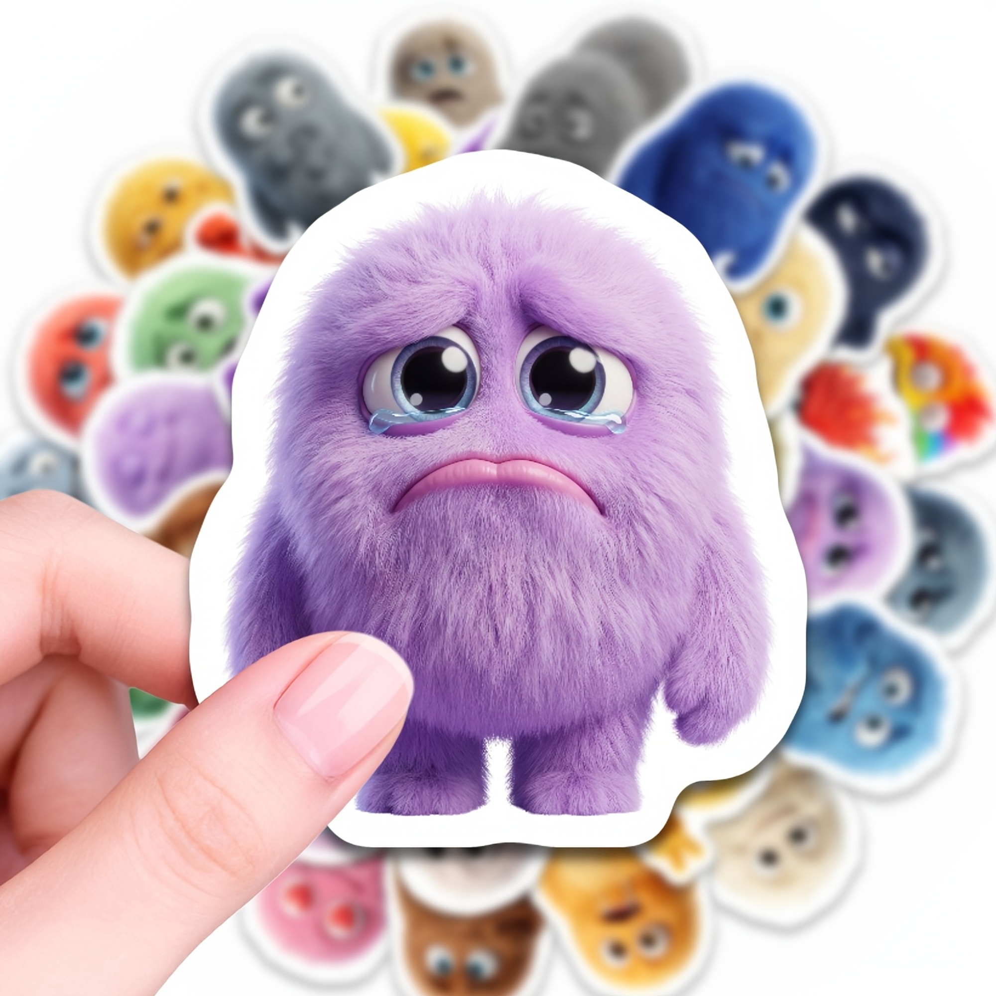 Bunte Monster Sticker Set – 50 Motive aus Papier für kreative Dekoration