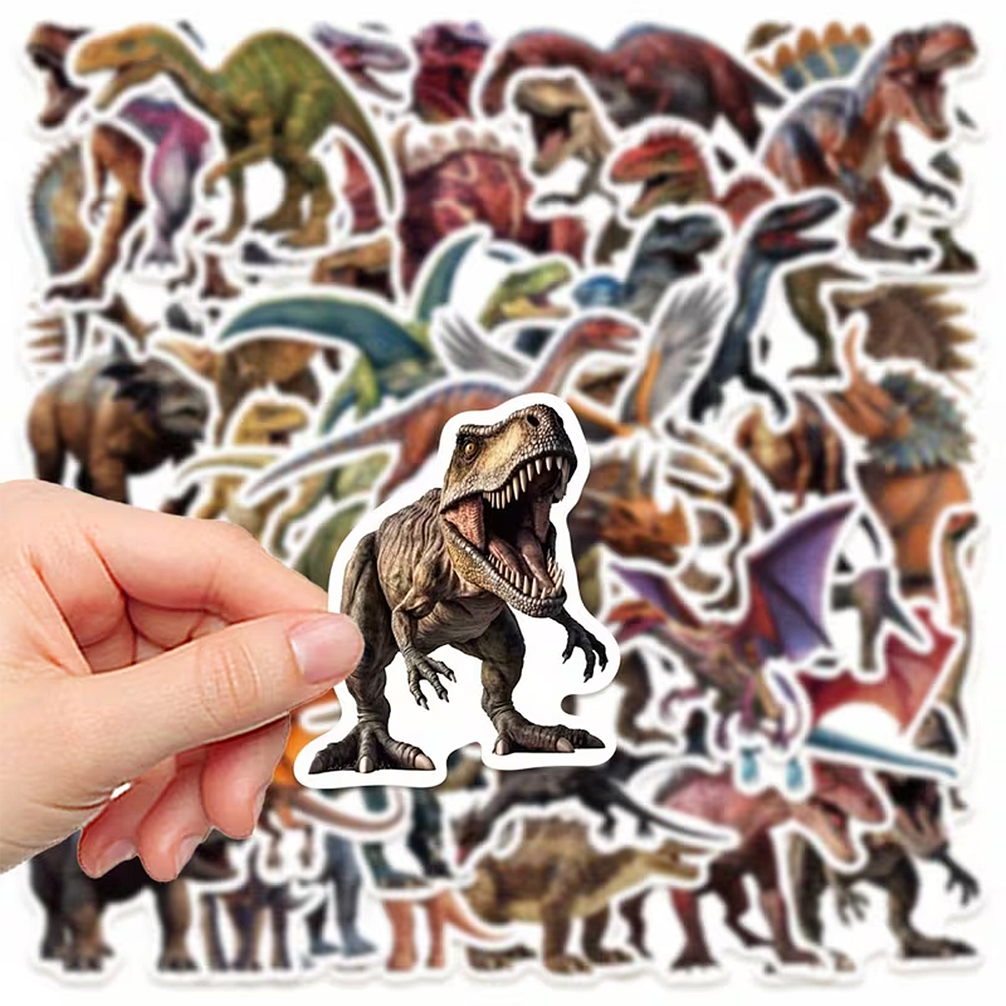 Dinosaurier Sticker Set – 50 Stück | matt Vinyl-Aufkleber, DIY, Geschenk, Journaling & Scrapbooking