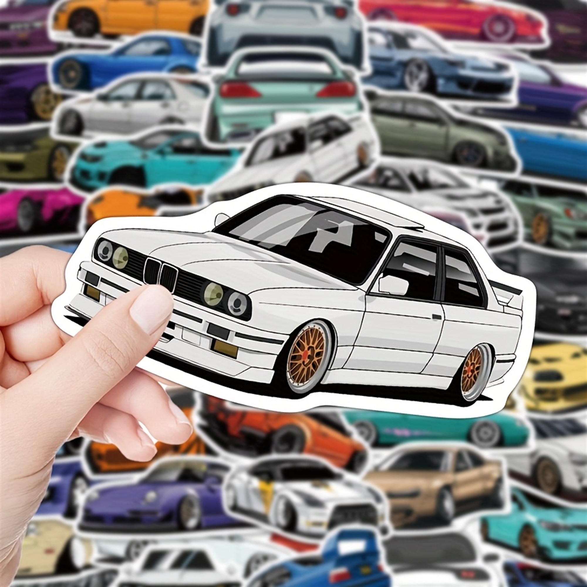 Retro Auto Sticker Set – 50 Cartoon Motive zum Dekorieren