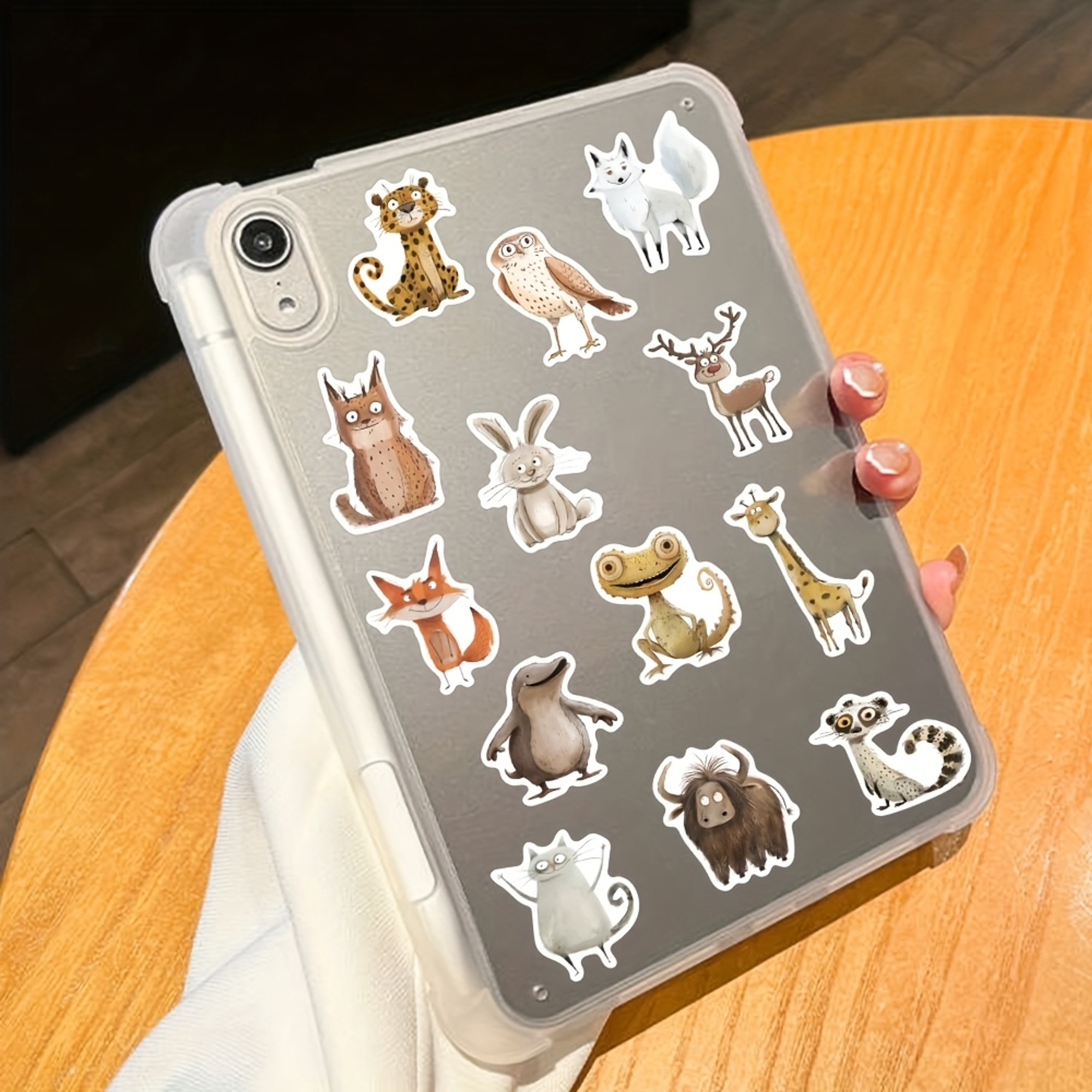 Sticker Set mit niedlichen Tiermotiven – 50 lustige Tiere, Papier, Nordic Style