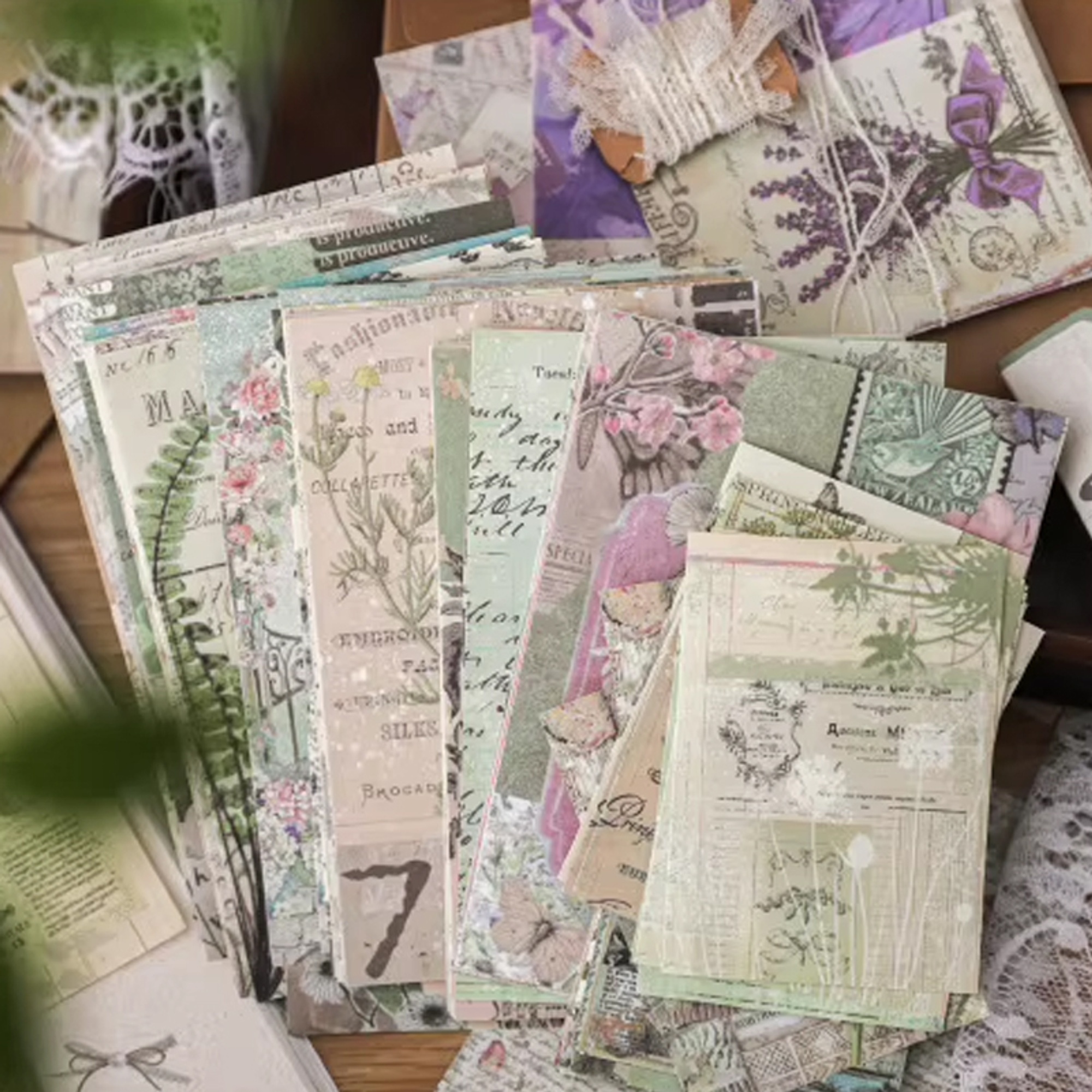Scrapbooking Papierfragmente Set – 100-teiliges Deko-Papier