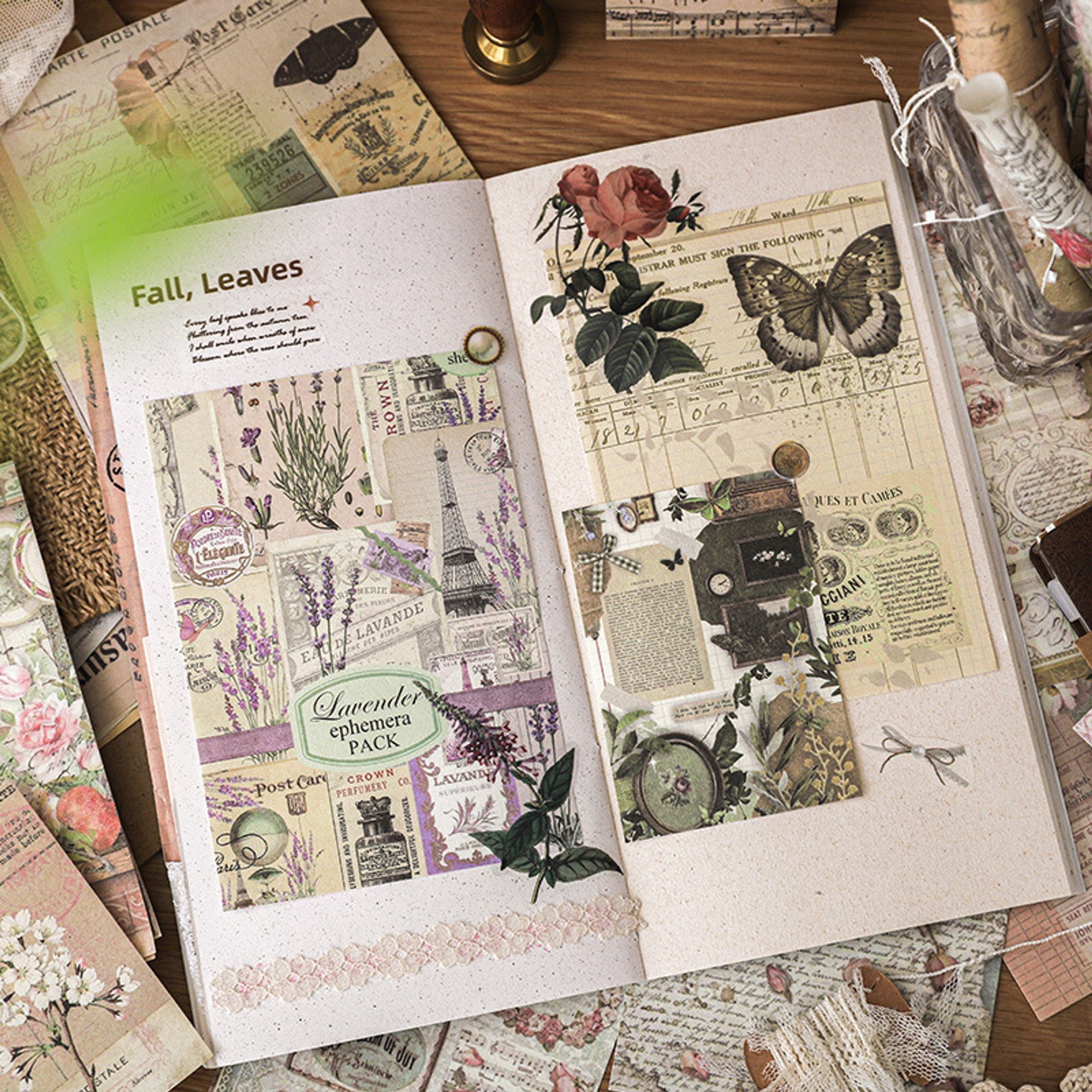Scrapbooking Papierfragmente Set – 100-teiliges Deko-Papier
