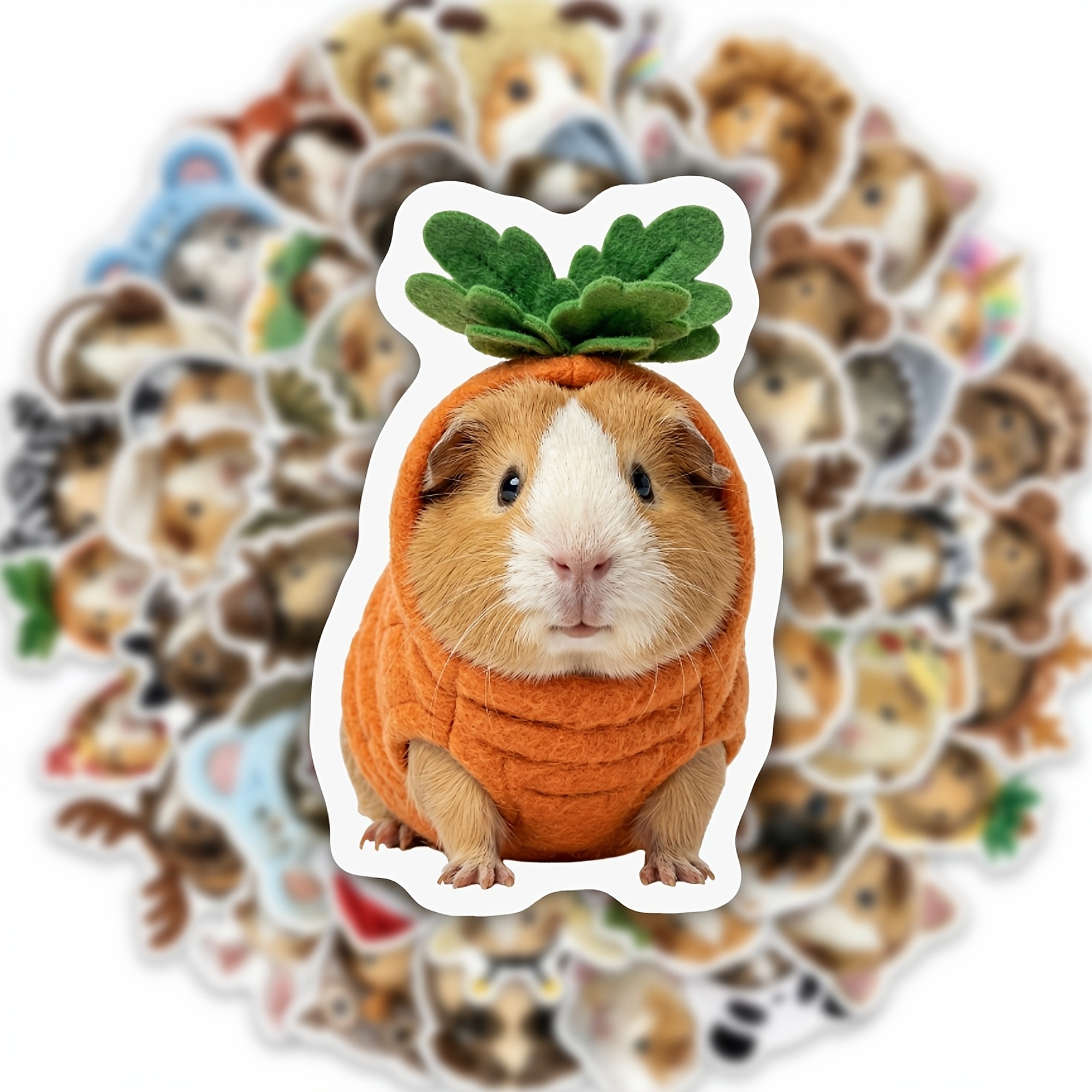 Meerschweinchen Sticker Set – 50 Papiersticker mit Tiermotiven