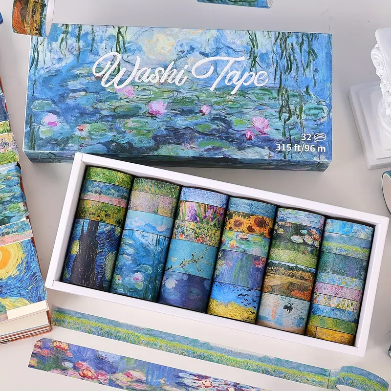 Washi Tape Set Van Gogh – 32 Rollen inspiriert von Kunstmotiven
