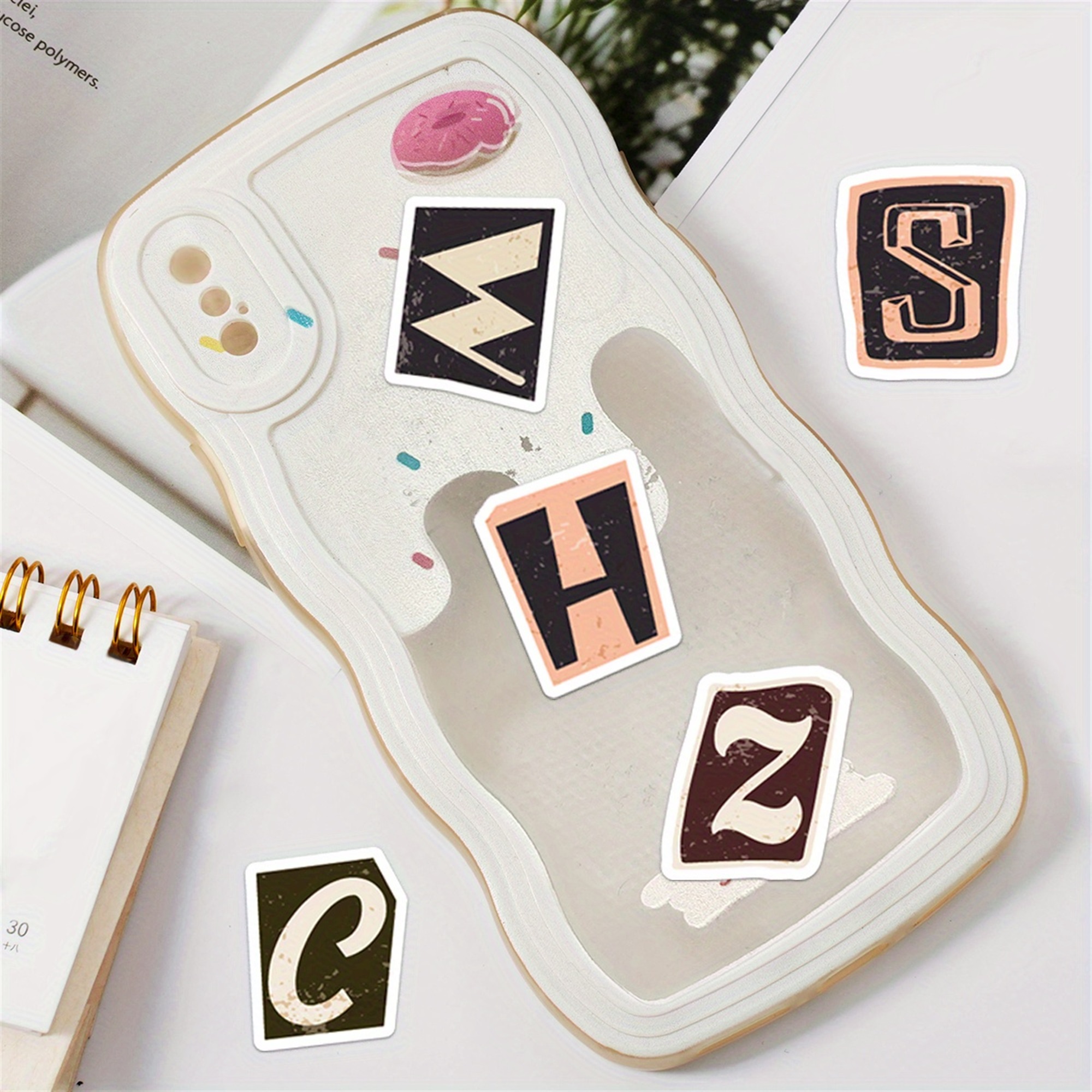 Buchstaben Sticker Set – 52 Mini Papieraufkleber, selbstklebend