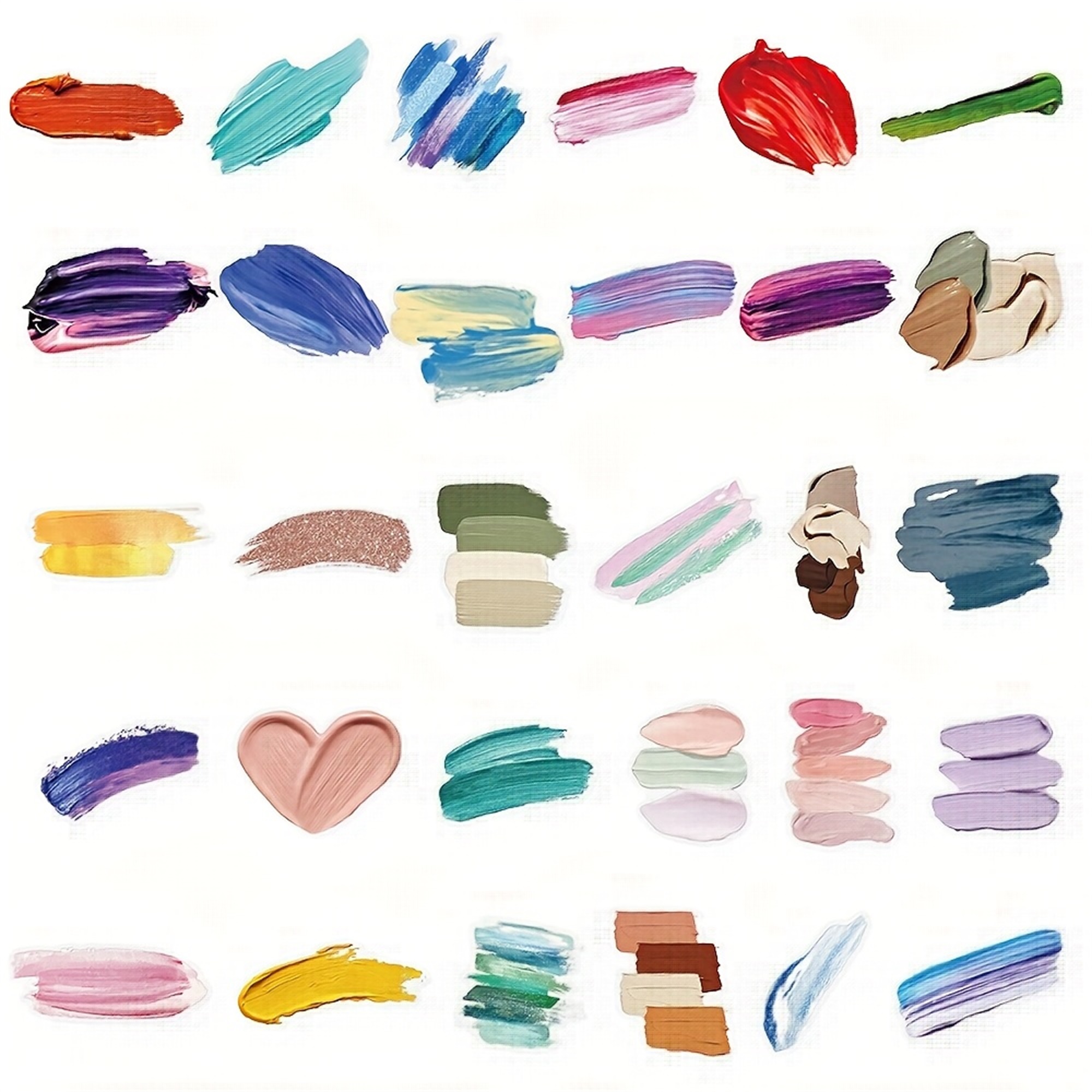 Farbklecks Sticker Set transparent – Bunte Klebe-Etiketten auf PET/PVC Film