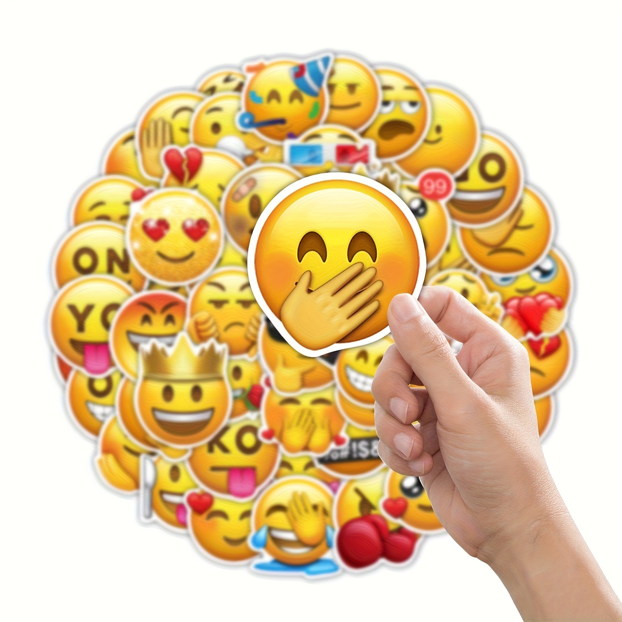 Emoji Sticker Set – 52 Matte Papieraufkleber mit lustigen Motiven