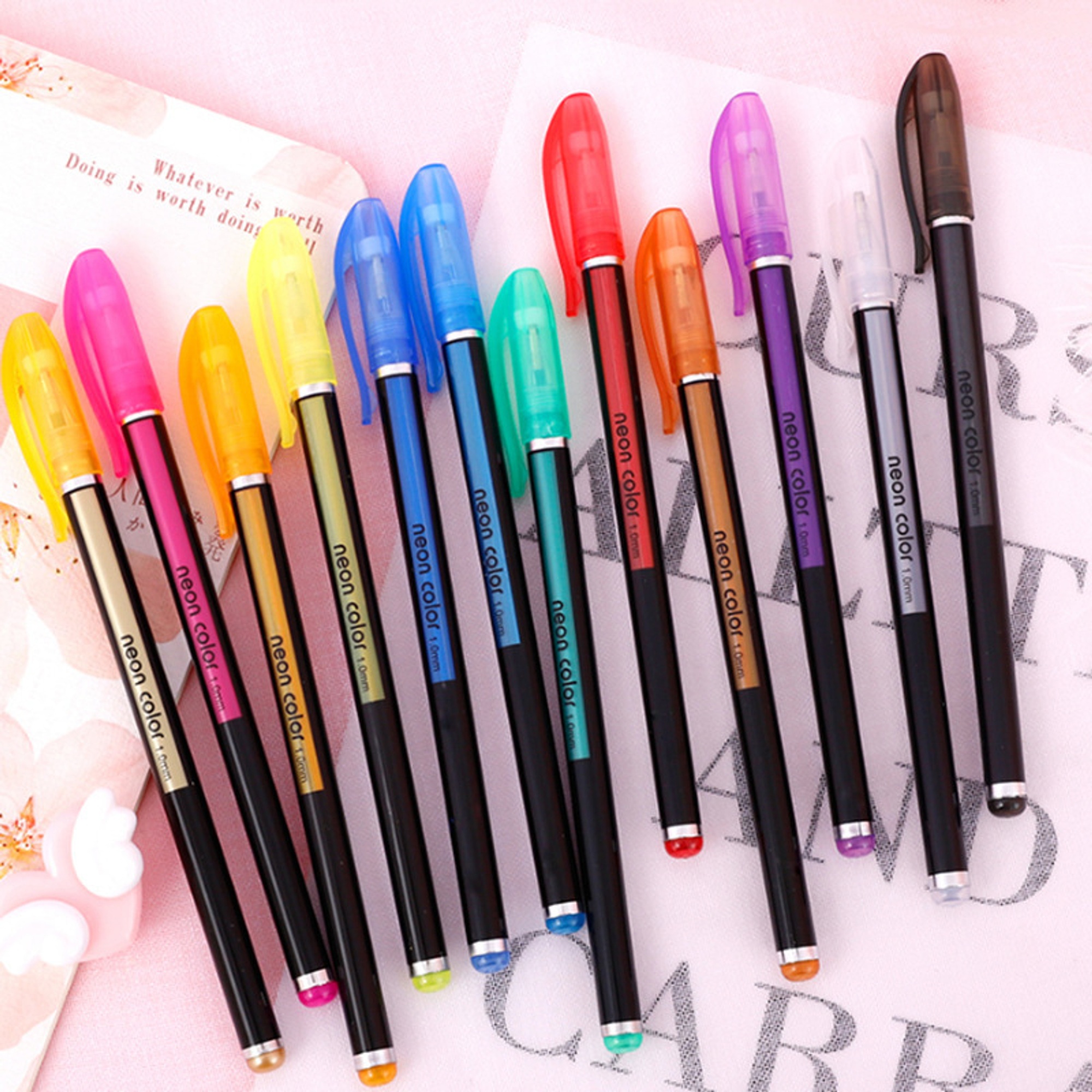Glitzer Gel Stifte Set – 12 Farben mit bunter Glitzeroptik