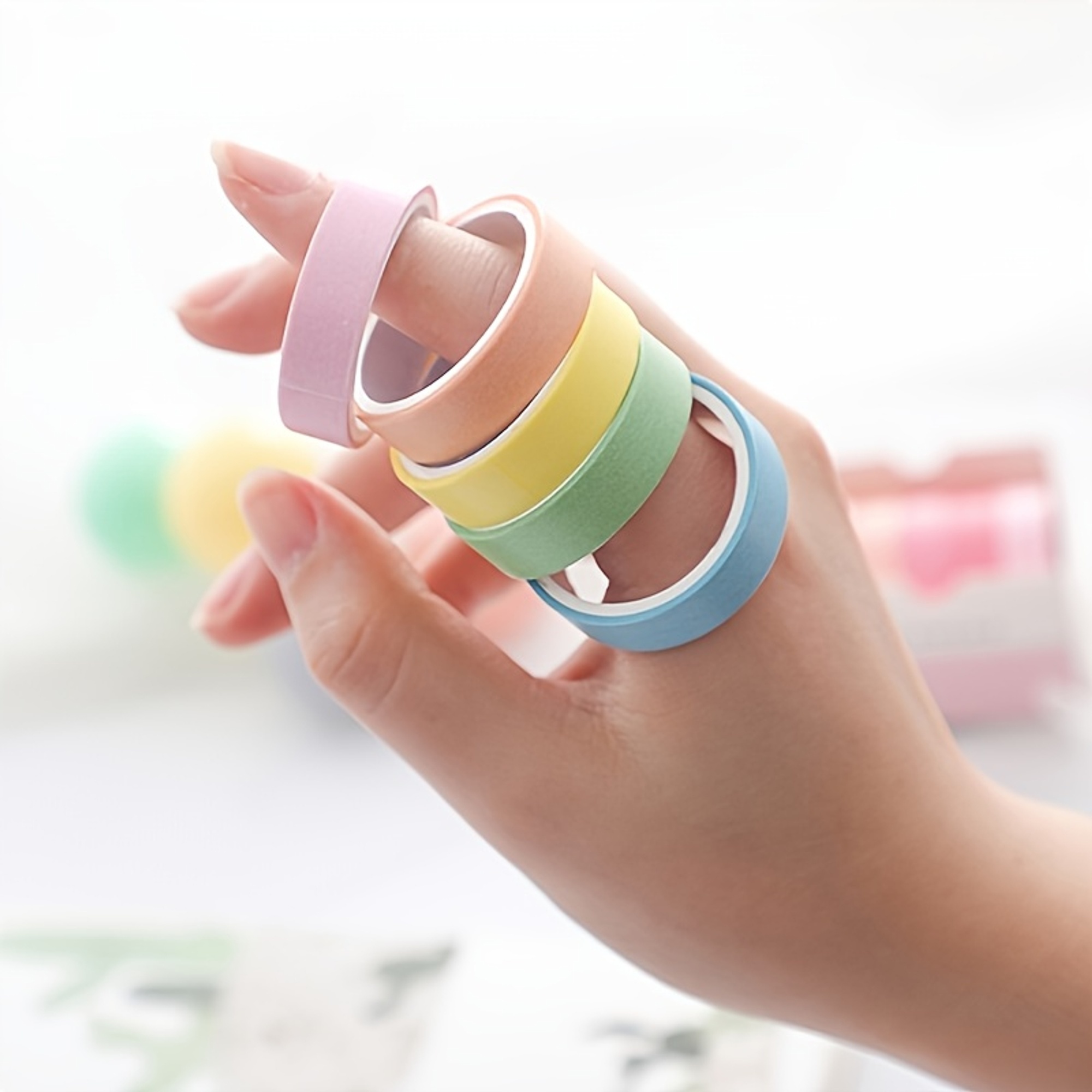 Washi Tape Set 5 Rollen – Papier Klebeband für kreatives Basteln