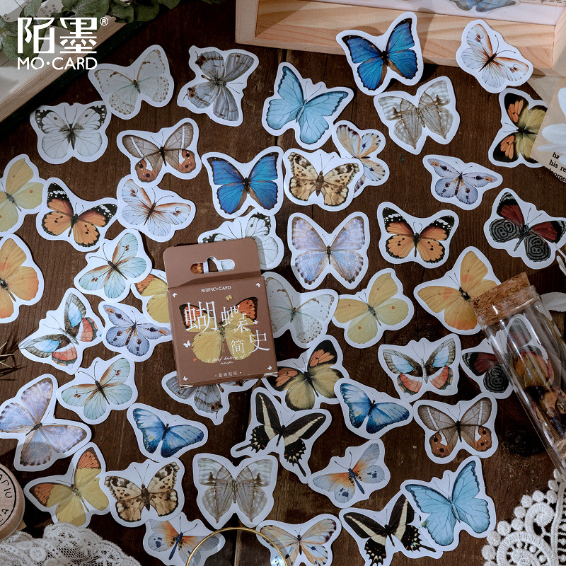 Schmetterlinge Sticker, Sticker-Set "Butterfly" mit 45 mini Stickern