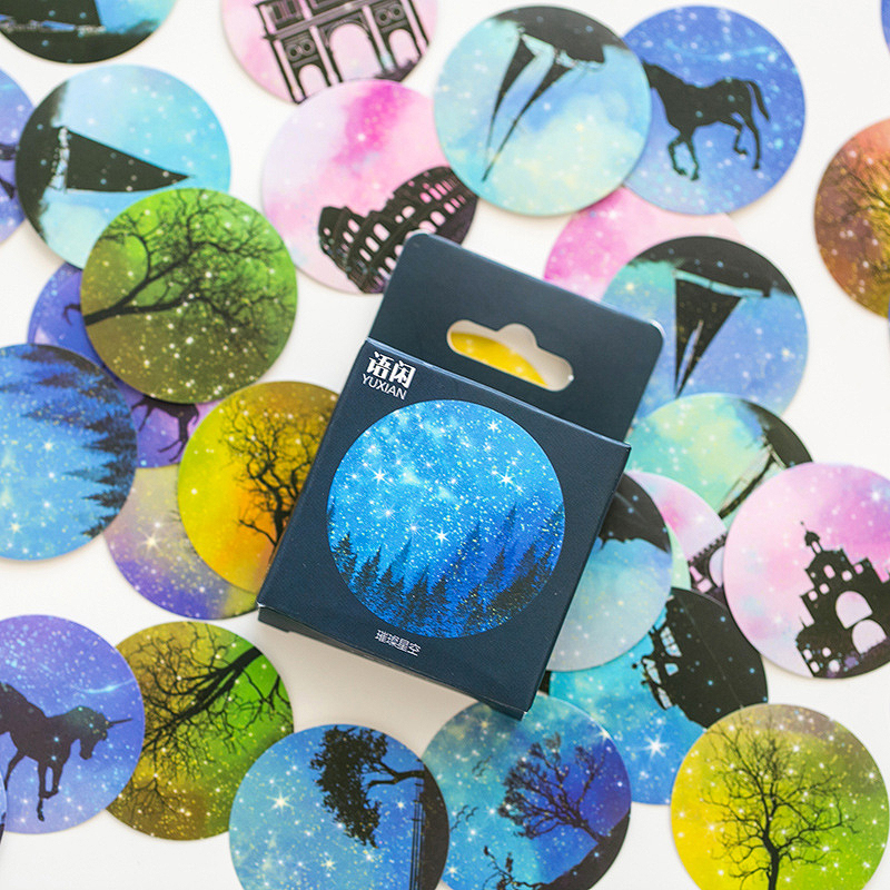 Sternenhimmel Sticker, Sticker-Set "Starry Sky" mit 45 mini Stickern