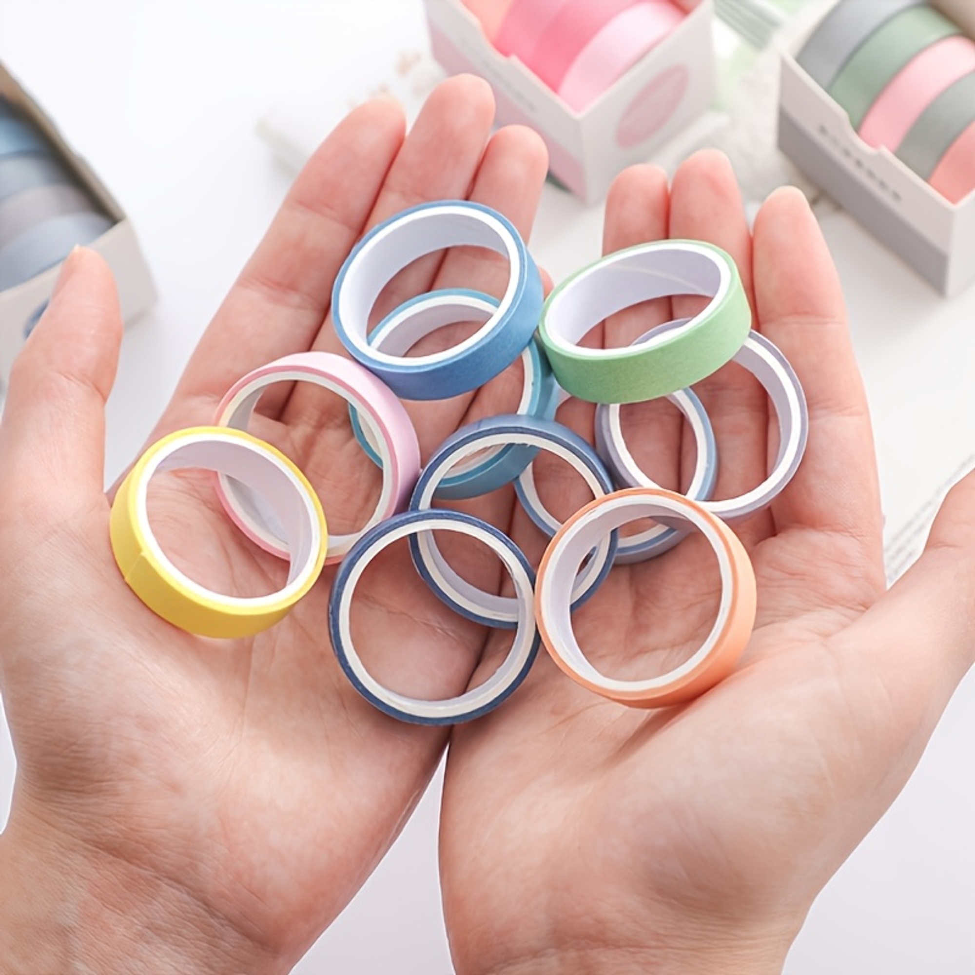Washi Tape Set 5 Rollen – Papier Klebeband für kreatives Basteln