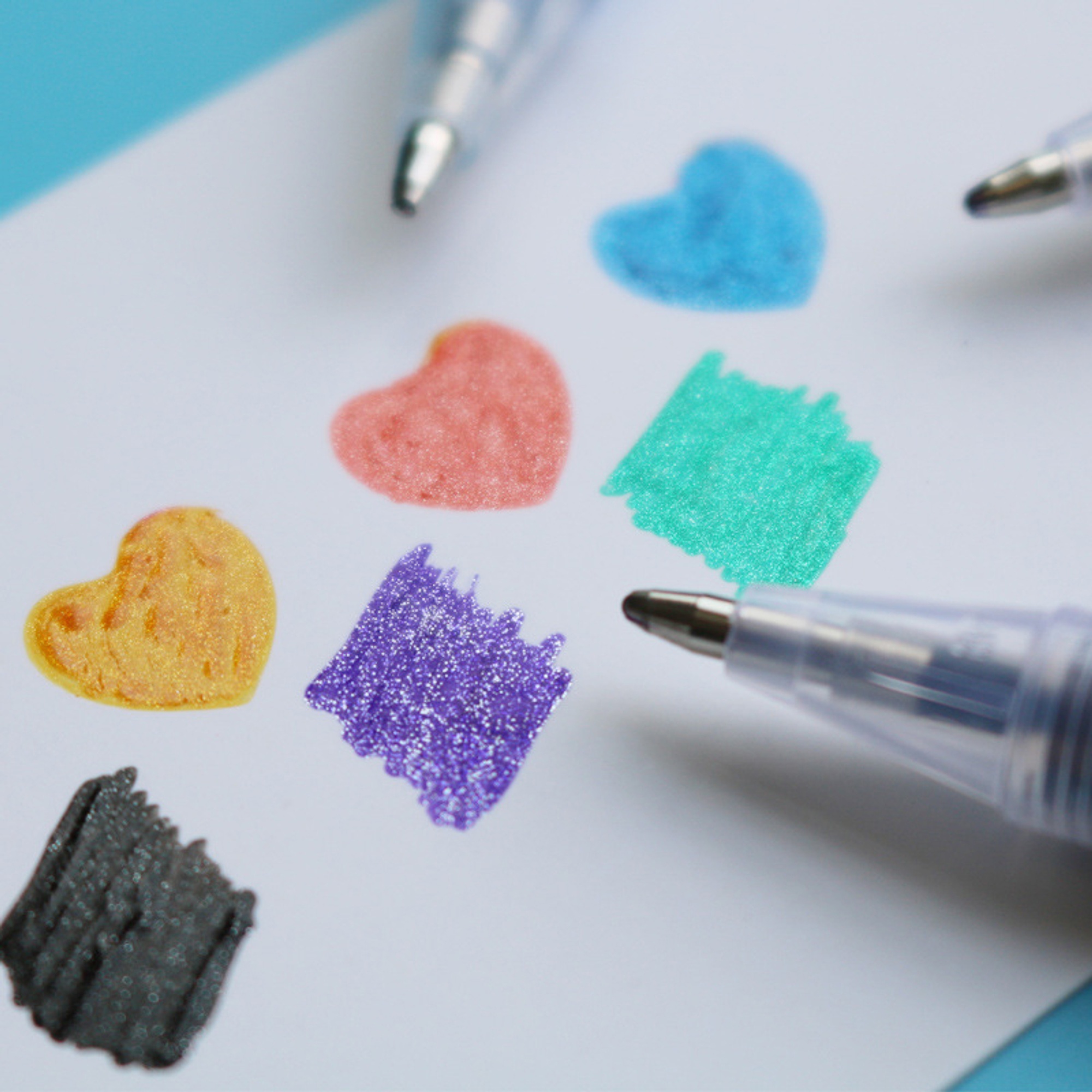Glitzer Gel Stifte Set – 12 Farben mit bunter Glitzeroptik
