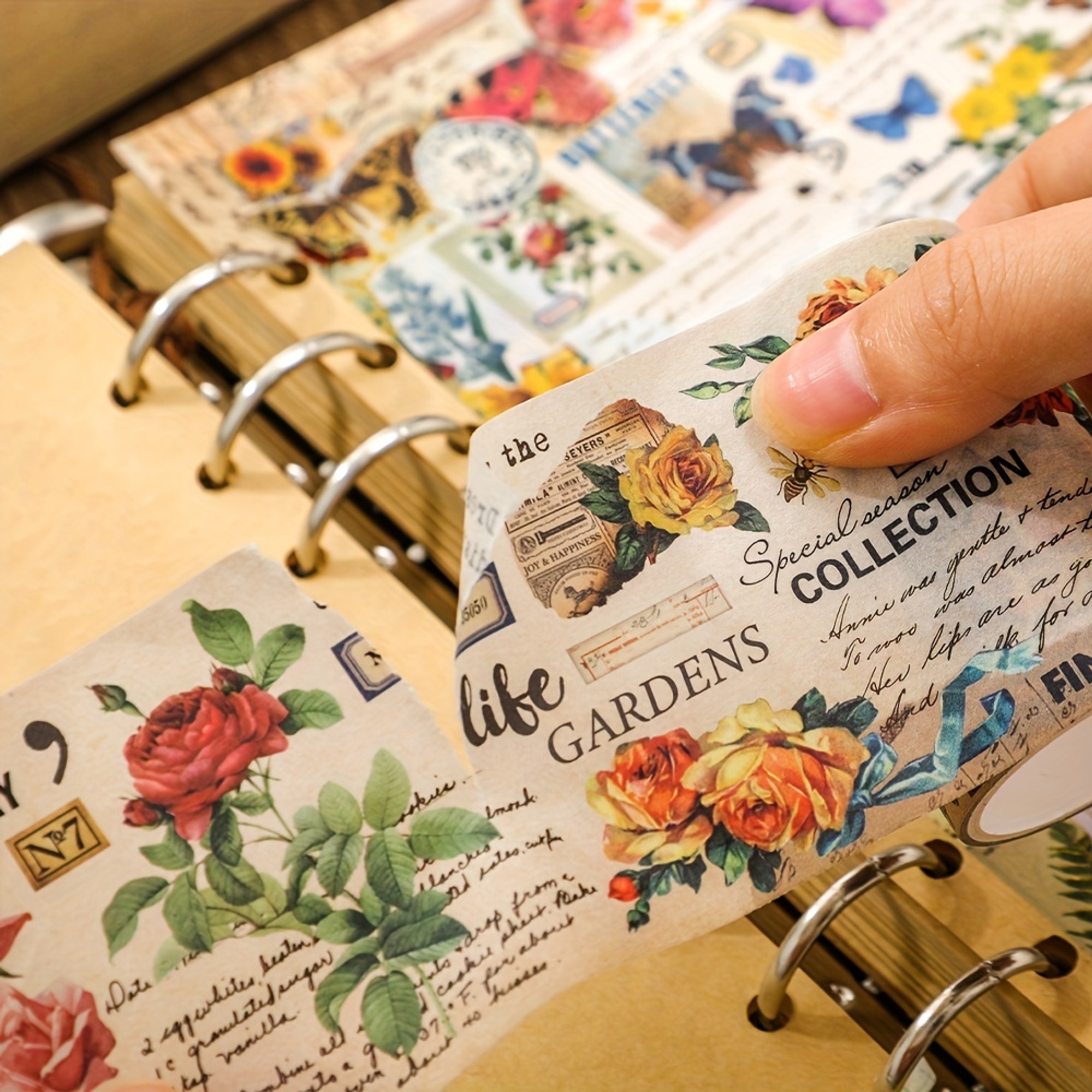 Washi Tape Set Vintage Schmetterlinge – 20er Rollen Papier-Dekor