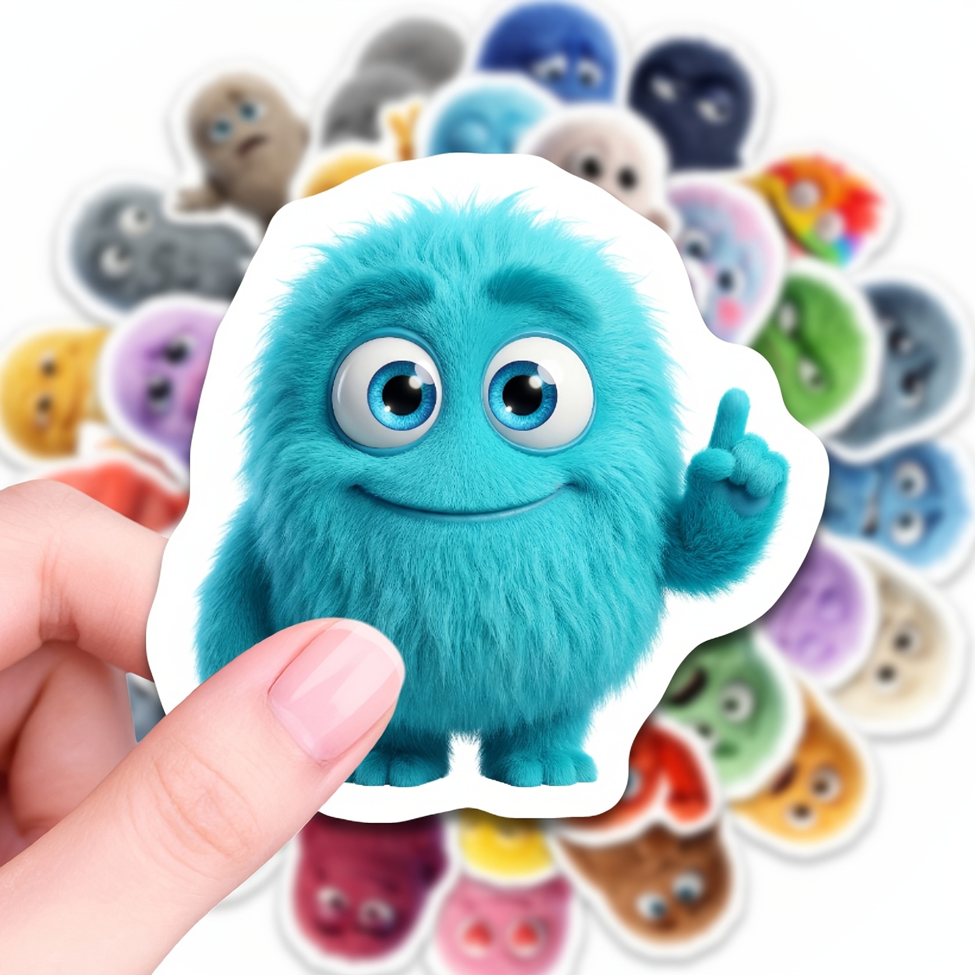 Bunte Monster Sticker Set – 50 Motive aus Papier für kreative Dekoration