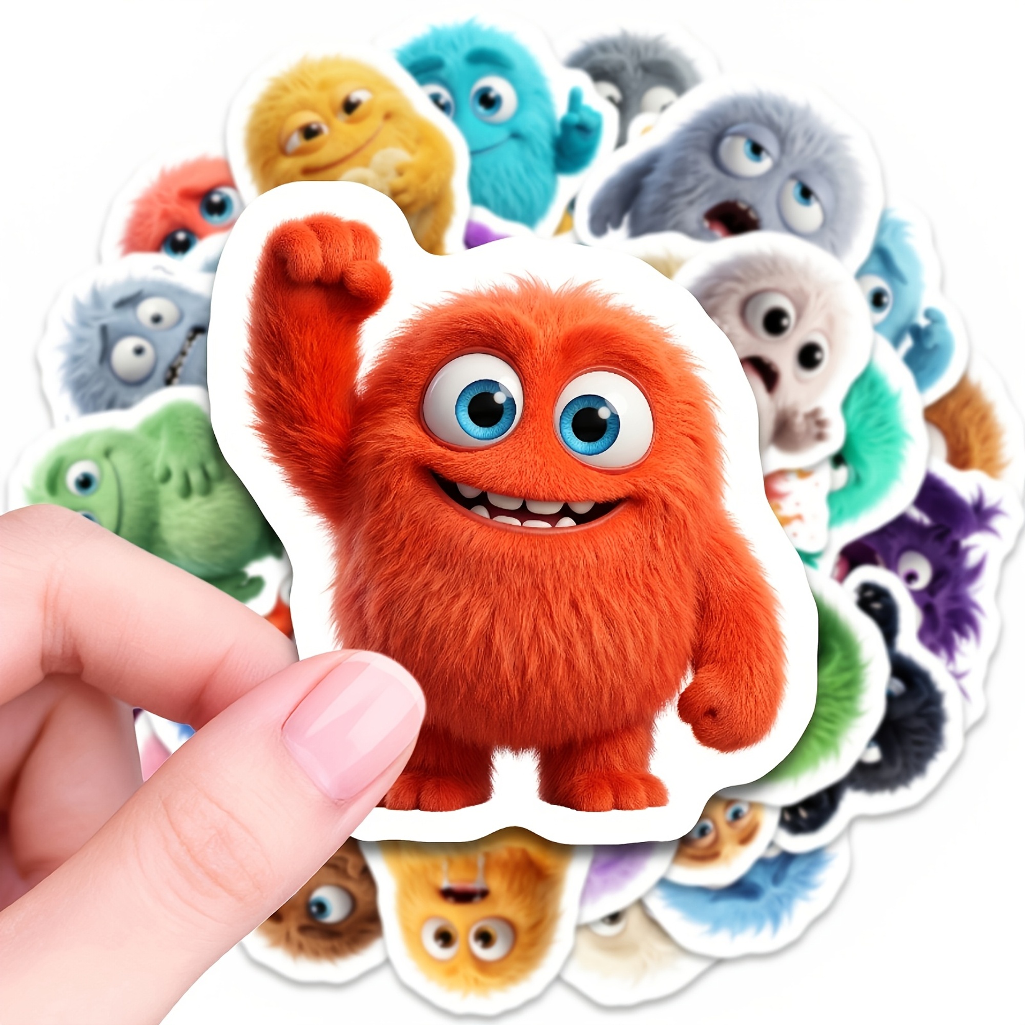 Bunte Monster Sticker Set – 50 Motive aus Papier für kreative Dekoration