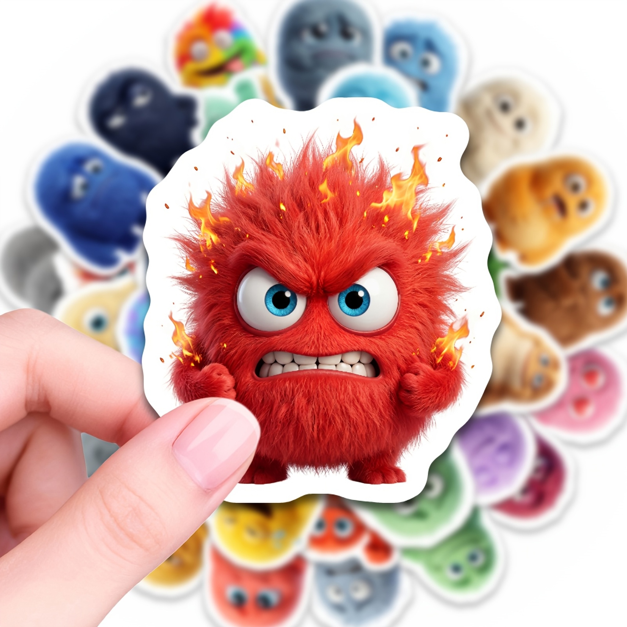 Bunte Monster Sticker Set – 50 Motive aus Papier für kreative Dekoration