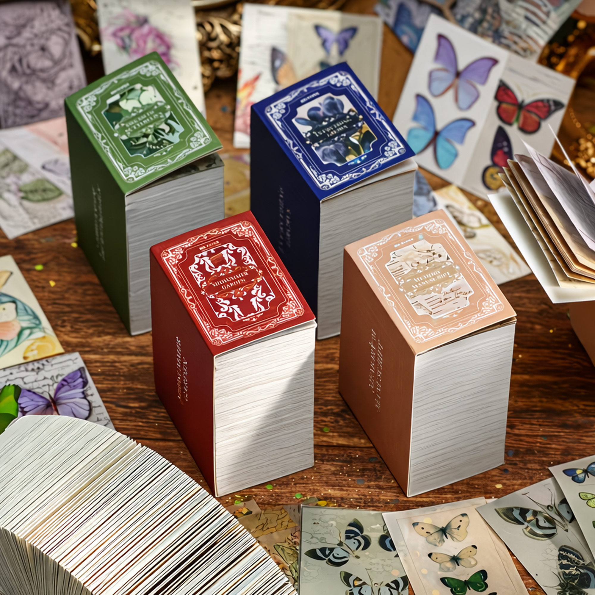 Mini Scrapbook Papierbuch Retro – 360 Blätter, extra dickes Material