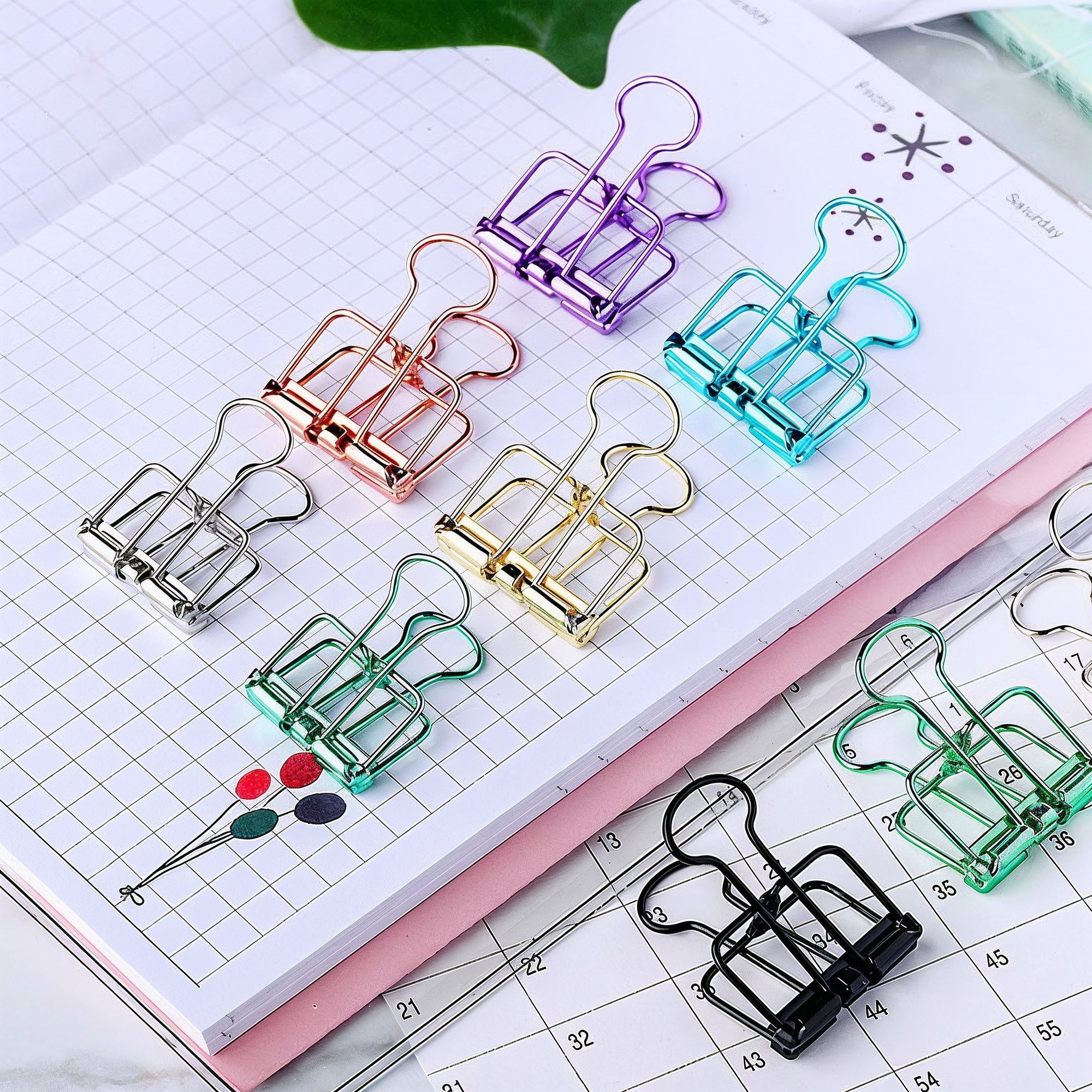 Binder Clip für Dokumente – 2 Stück, verschiedene Größen und Farben