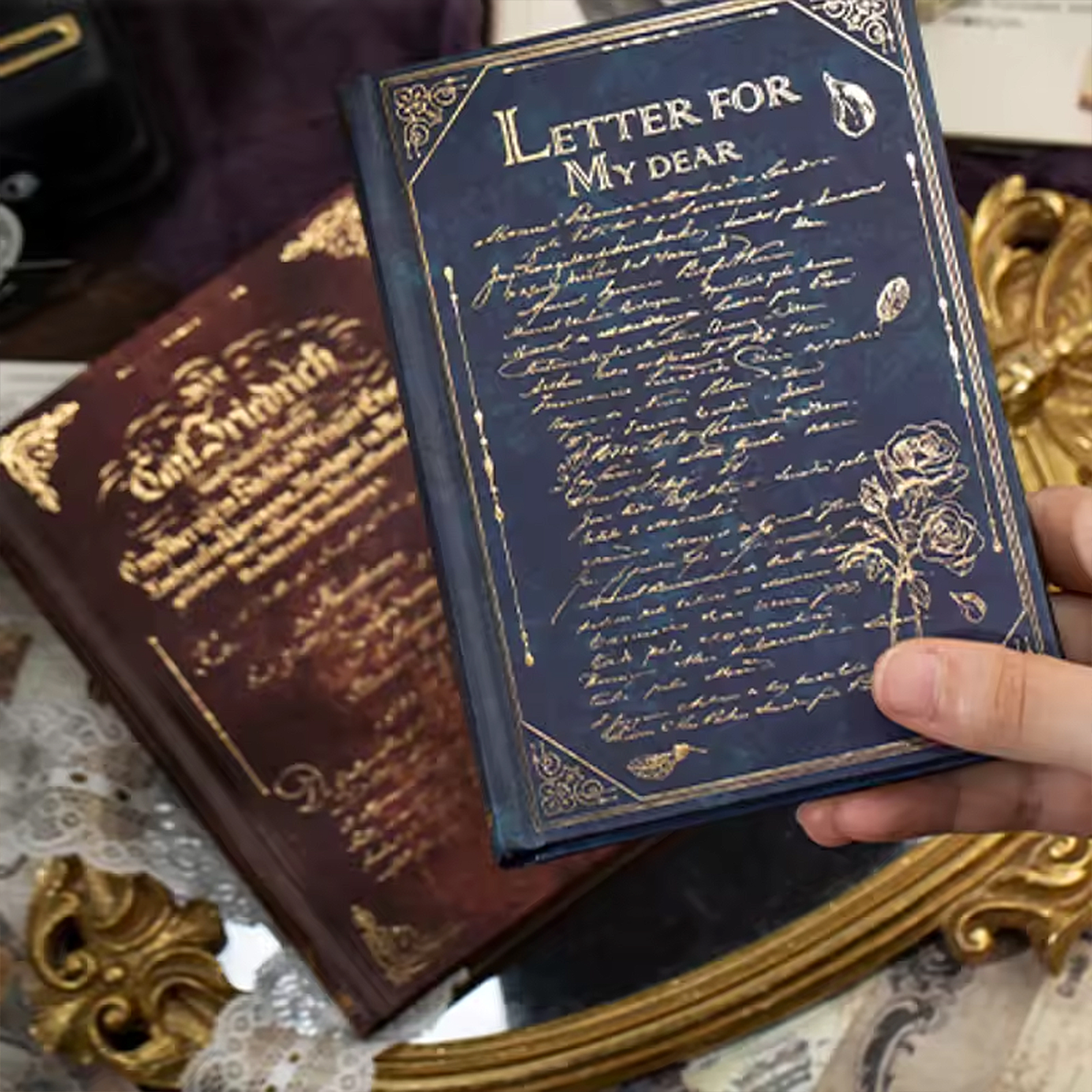 Retro Scrapbooking Notizbuch – Europäischer Vintage Stil, Handliches Format