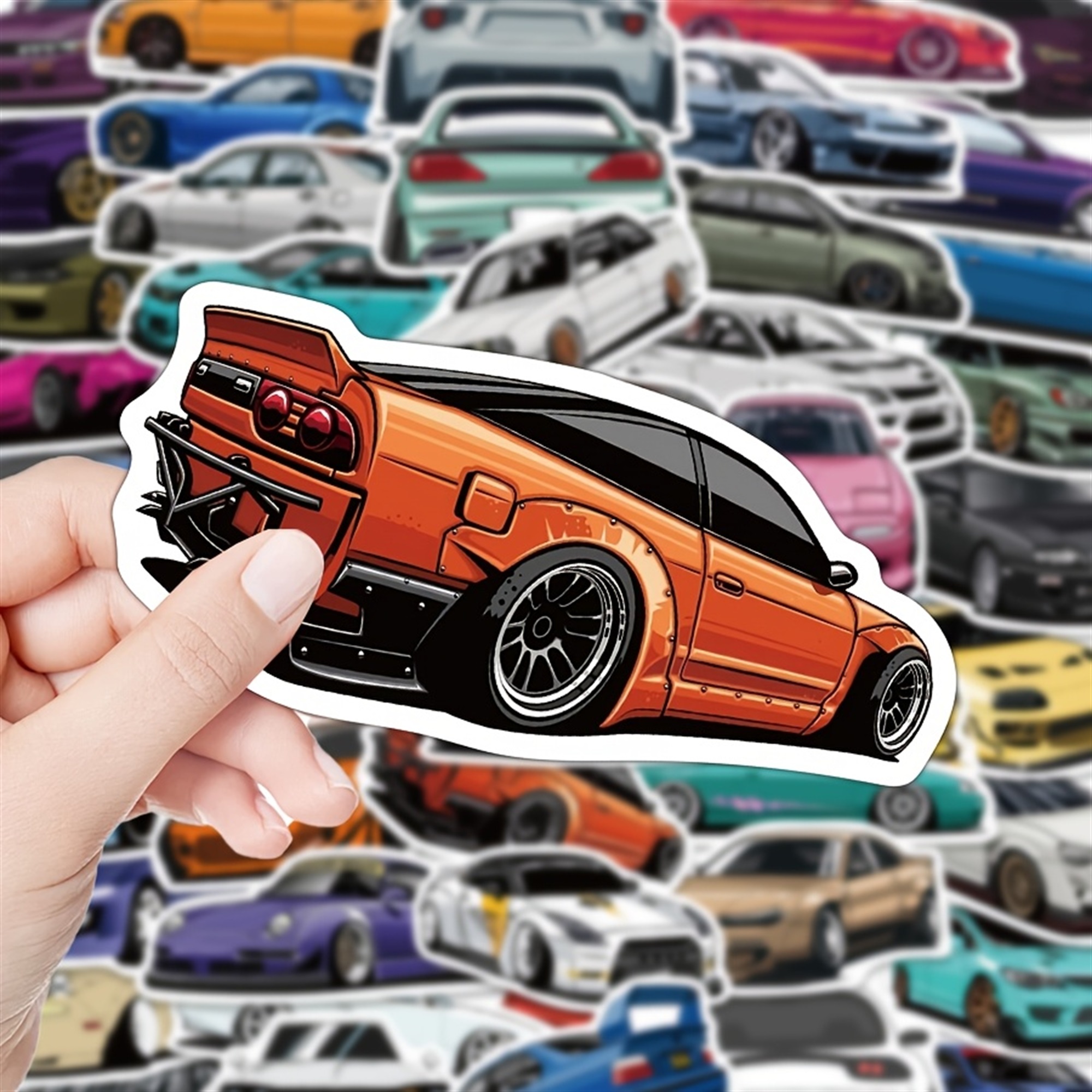 Retro Auto Sticker Set – 50 Cartoon Motive zum Dekorieren
