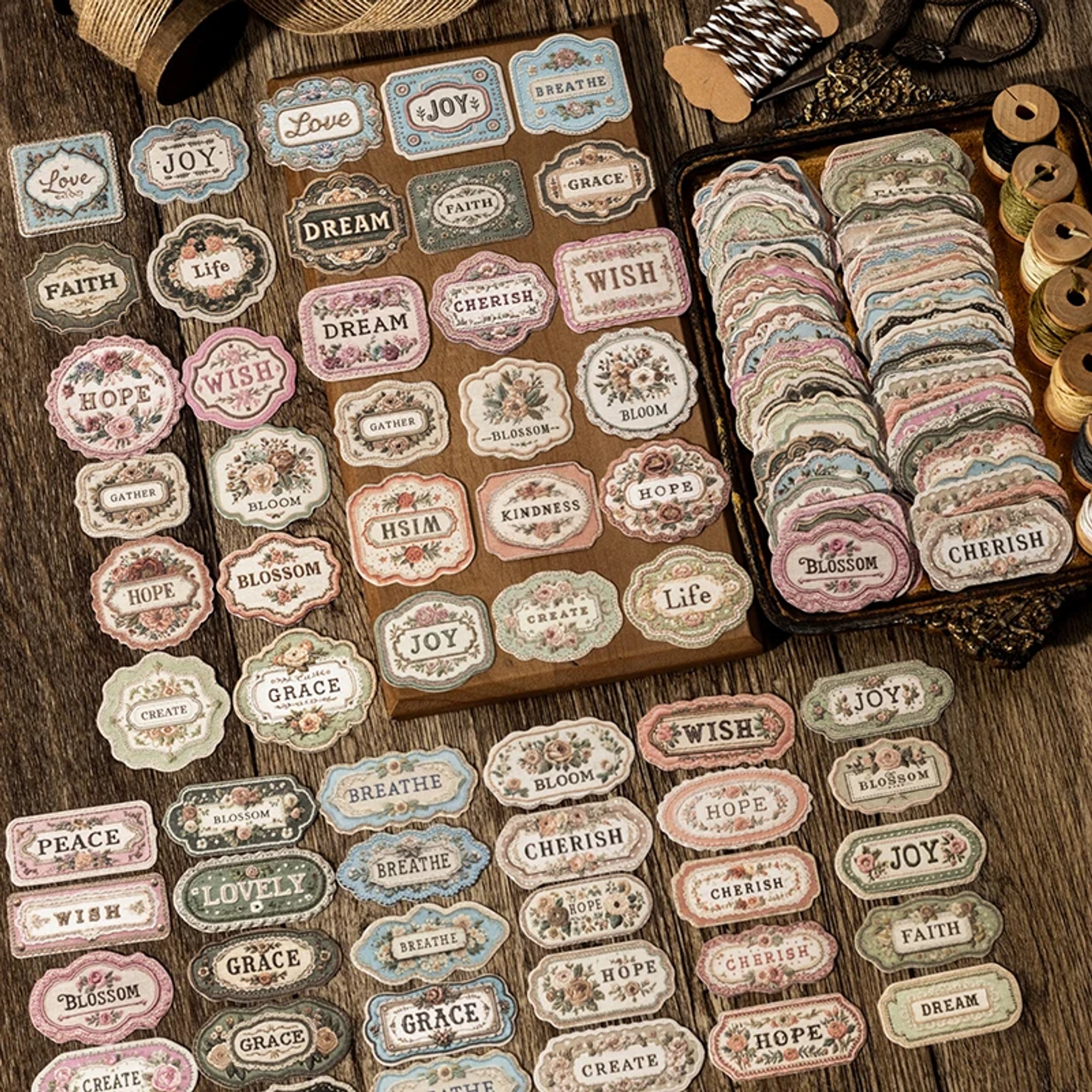 Scrapbooking Sticker Blumen 3D – 20-teiliges Retro Set mit Relief Design