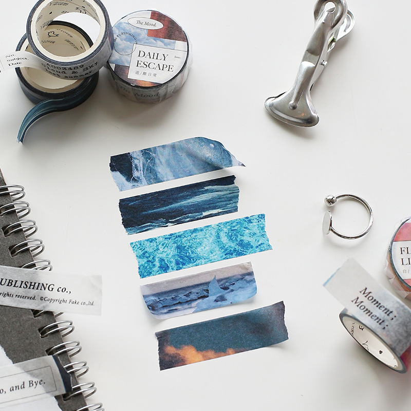 Washi Tape – Wellen, Meer, Wolke, Himmel, Licht und Bäume