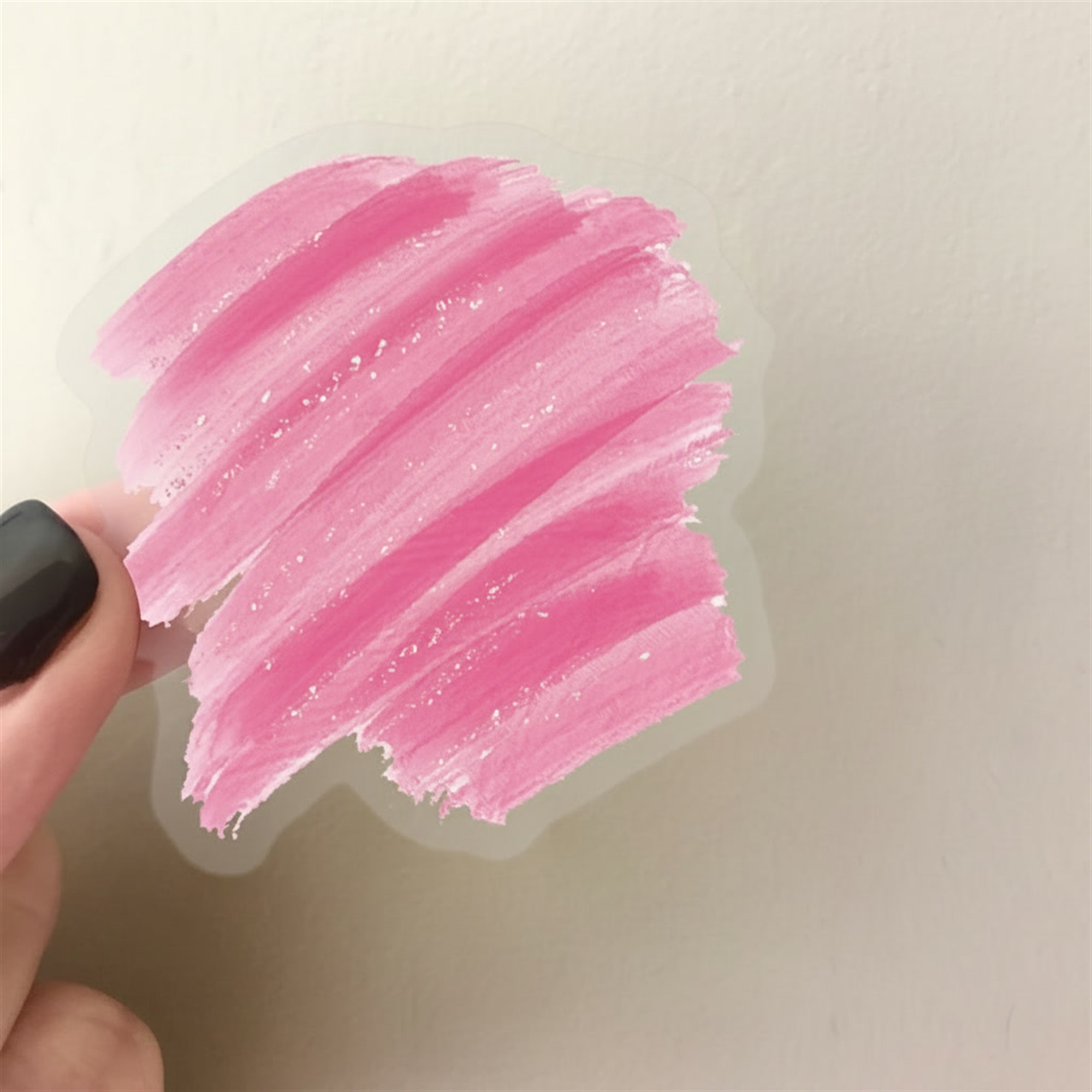 Farbklecks Sticker Set transparent – Bunte Klebe-Etiketten auf PET/PVC Film