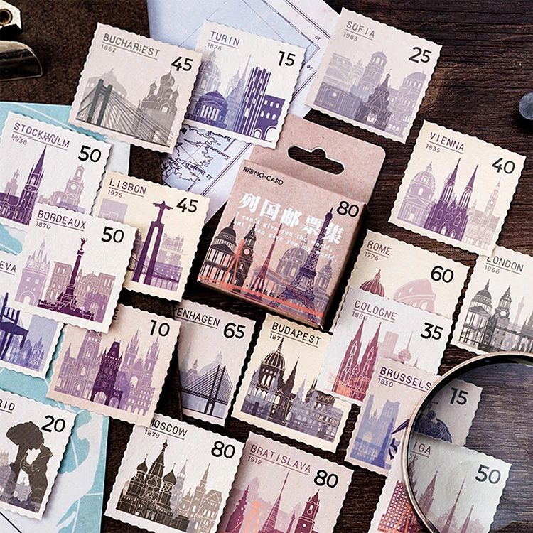 Retro & Vintage Stickers – Stamps, Labels & Sets